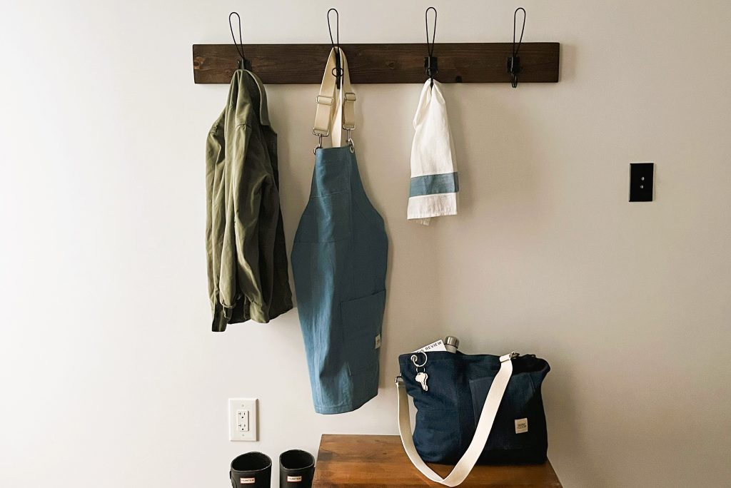 Park + Coop - Sustainable upcycled denim apron for adults, tea towel and market bag.