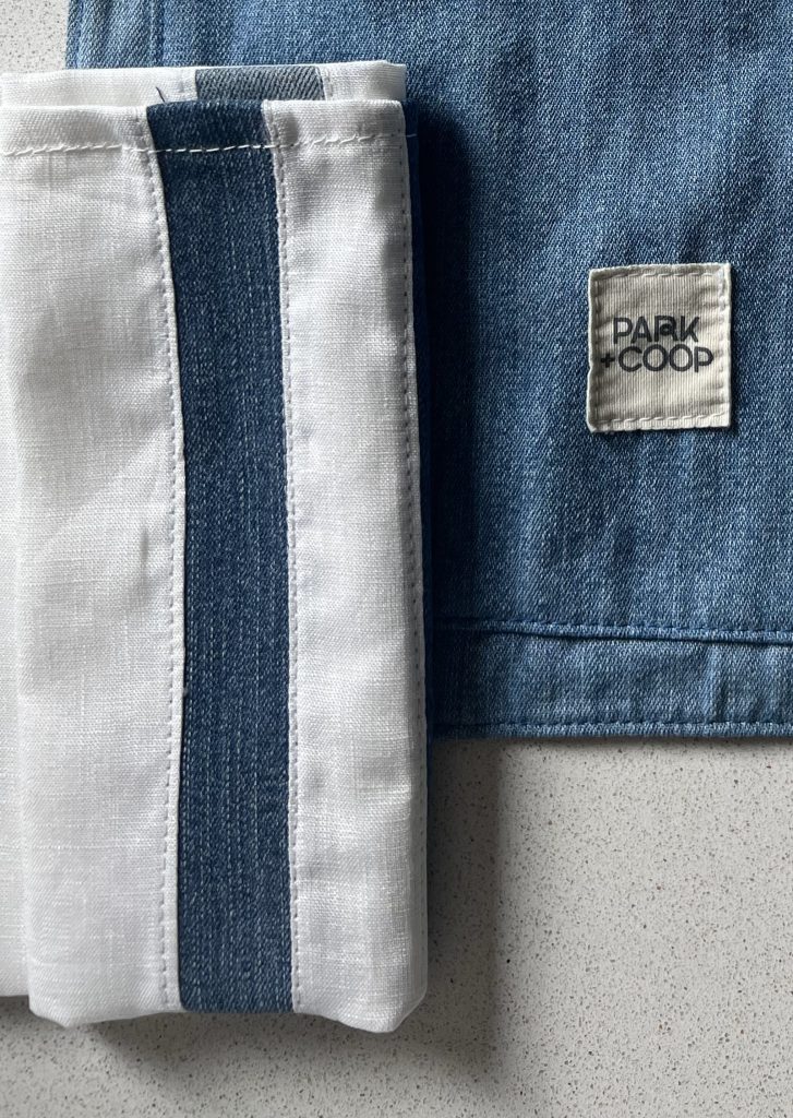 Park + Coop - Sustainable upcycled denim napkins.