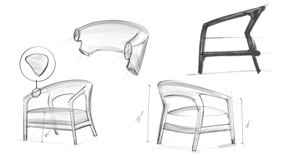 Sentta - Sierra Armchair Sketch by REPUBLIC OF II BY IV.