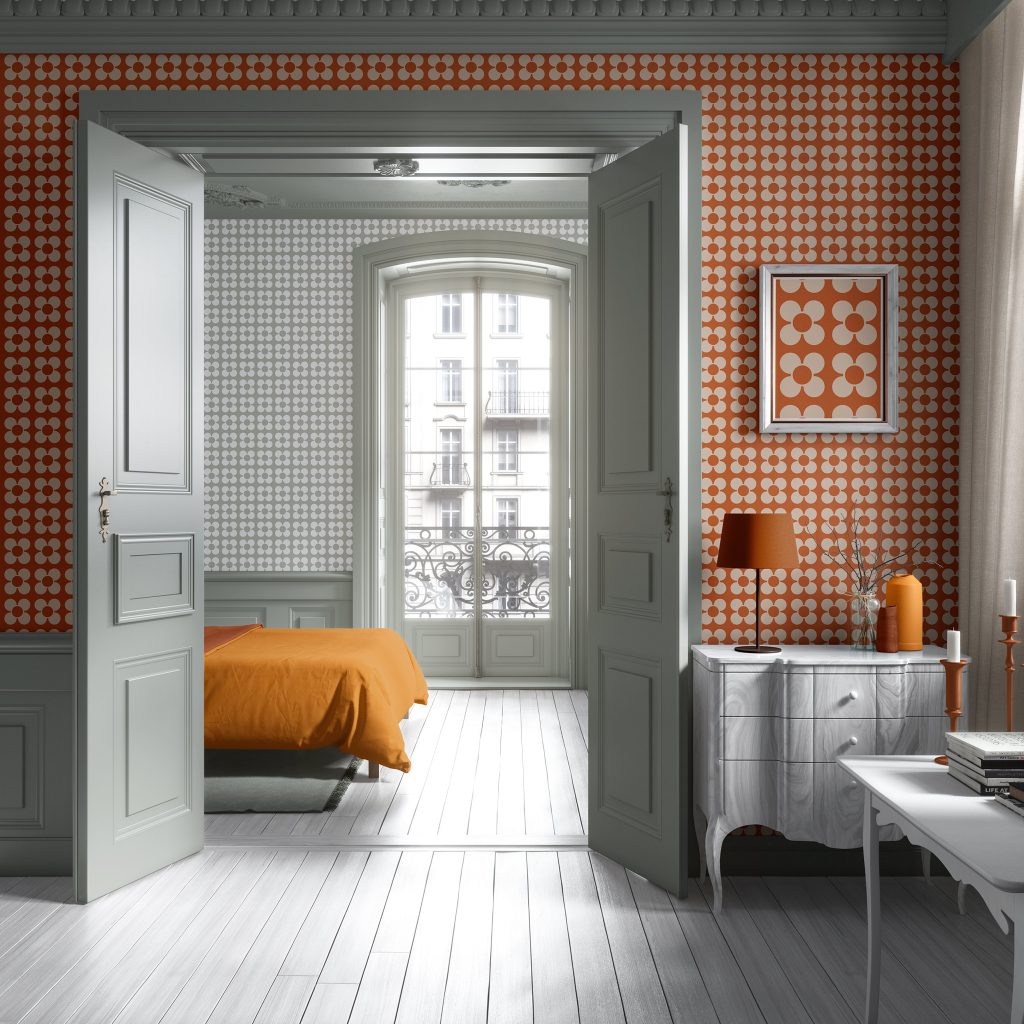 Storigraphic x Hornsea®, 'Originals/Moderns' Collection
Saffron Orange Edition, 10m Non-Woven Wallpaper.