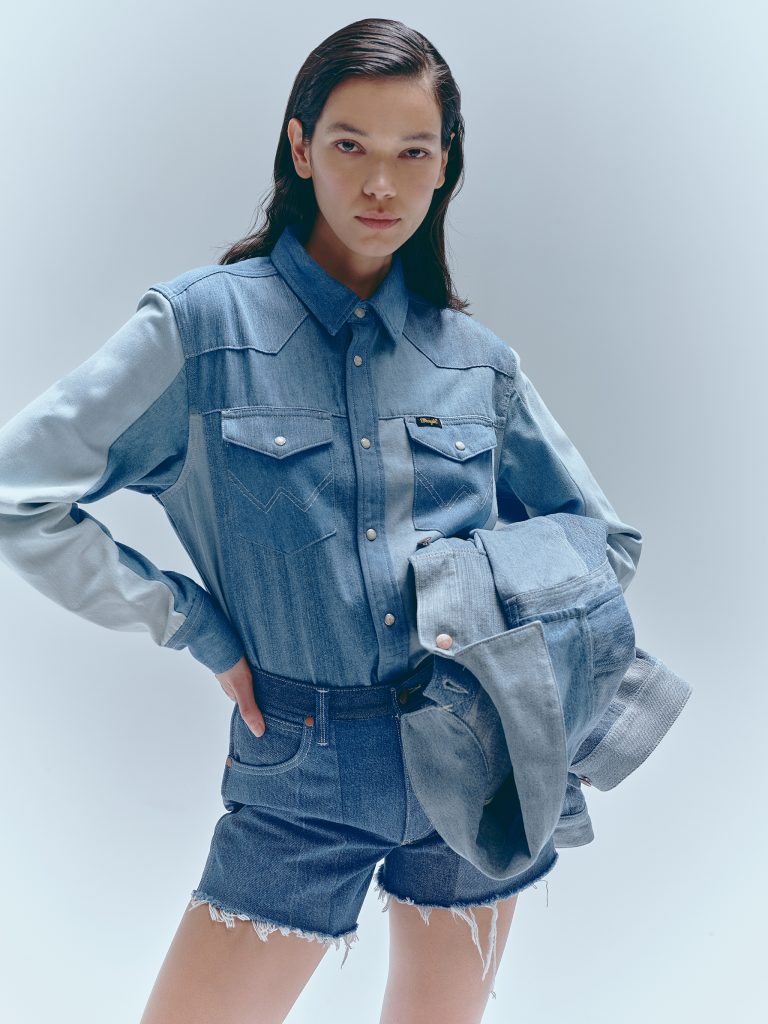 Wrangler® Reborn initially started as a curated collection featuring vintage and preloved denim fabric from as early as the 1950s to the 2000s that celebrates the brand's original, iconic and revered styles. The collection cuts out the need for production of new materials, giving new life to old jeans.

Photo courtesy of Wrangler®.