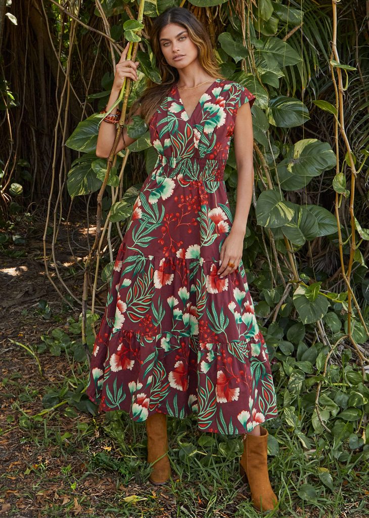 VENUS Petite Line - Smocked Maxi Dress