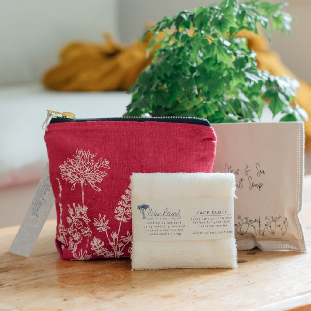 Linen Makeup Bag Gift Set