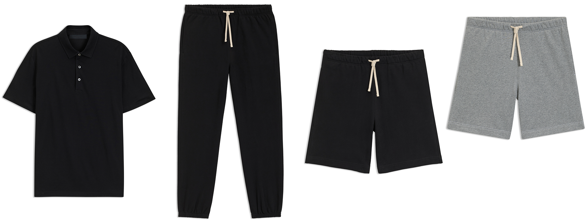 Polo Shirts in Linen and Tracksuits & Bottoms in Cotton Terry