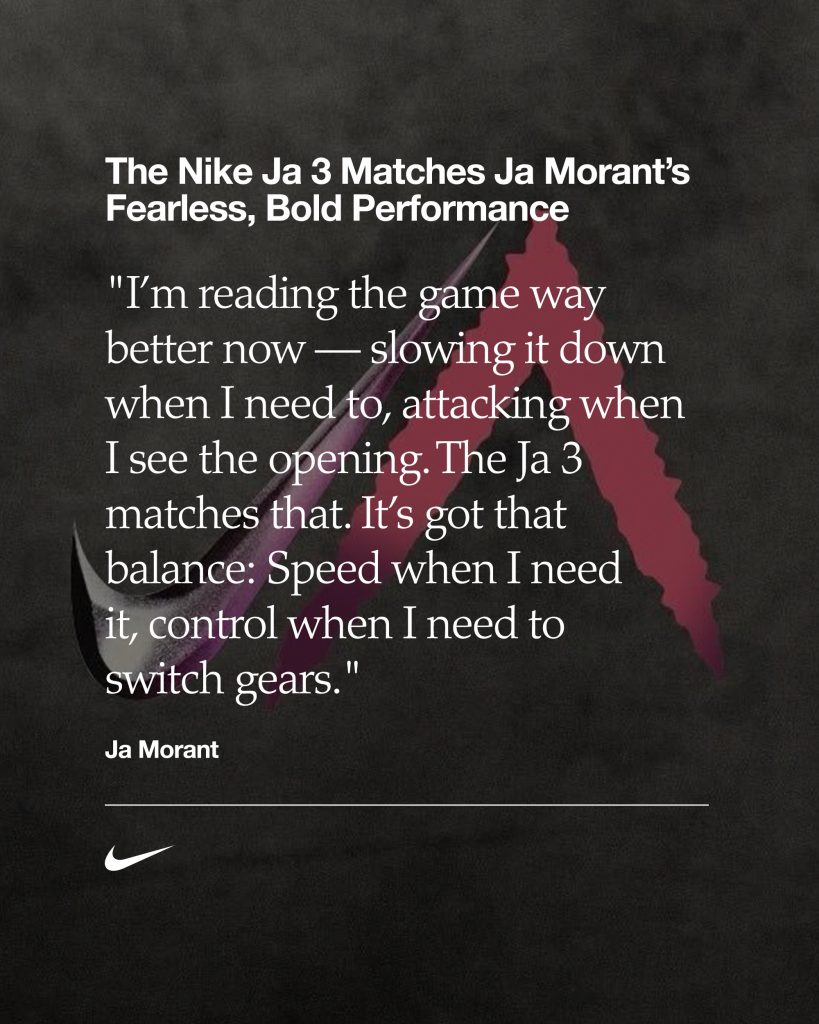The Nike Ja 3 Matches Ja Morant's Fearless, Bold Performance