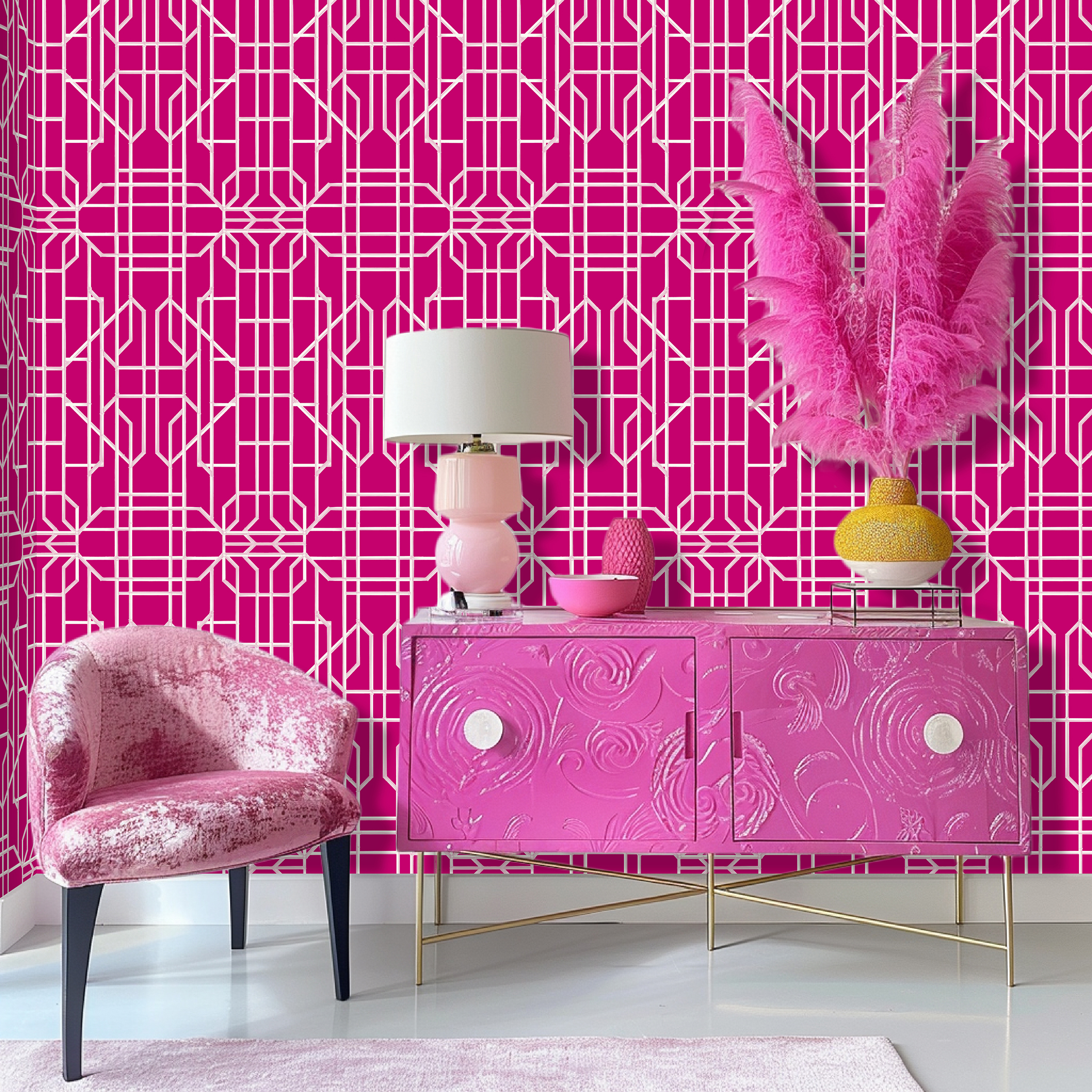 Bamboo Brights Wallpaper
Designed by Siobhan Murphy & Interior Curve, Bamboo Brights Wallpaper reimagines the classic bamboo motif with a bold, geometric twist. Available in six vibrant colorways, this sophisticated yet playful design is ideal for statement walls or coordinated interiors. Its crisp aesthetic and maximalist flair bring energy and charm to any space.