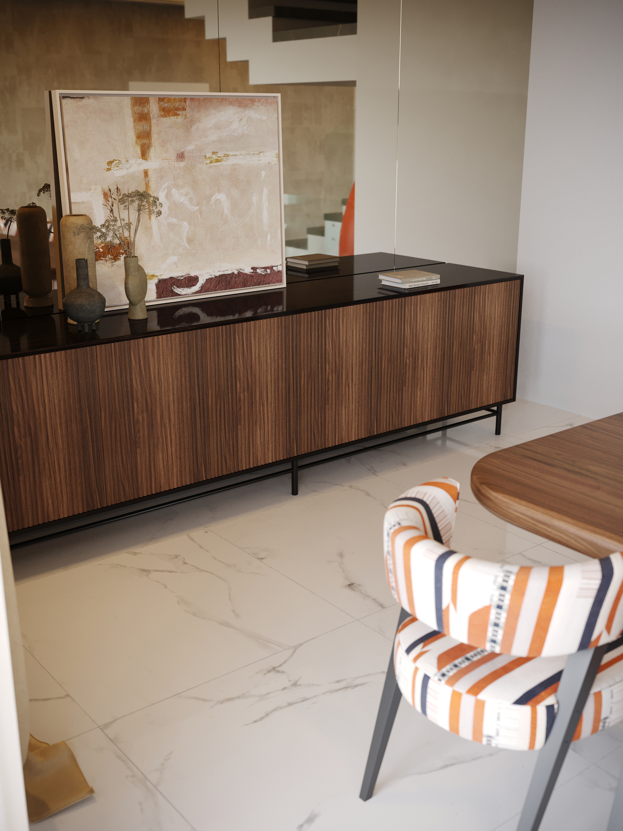 Marrakesh Villa, Dinig Room - Ryan TV Cabinet, Natur Dining Table