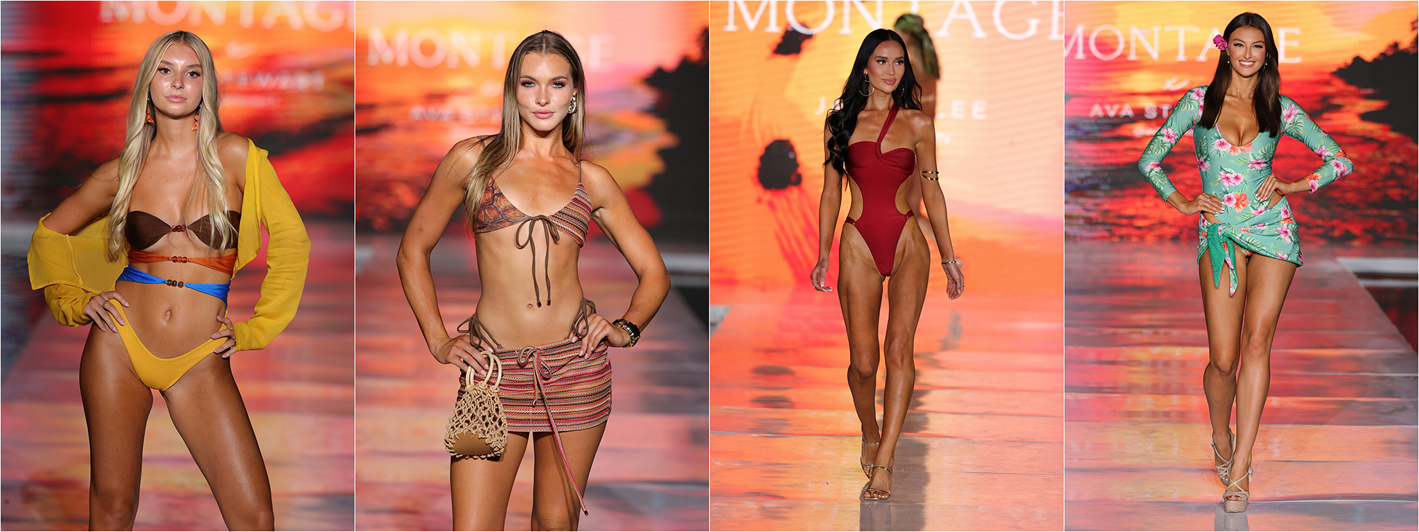 MIAMI BEACH, FLORIDA - MAY 29: Models walk the runway wearing Montage Swimwear during Miami Swim Week: The Shows on May 29, 2025 in Miami Beach, Florida. (Photos by Thomas Concordia/Getty Images for Miami Swim Week: The Shows)