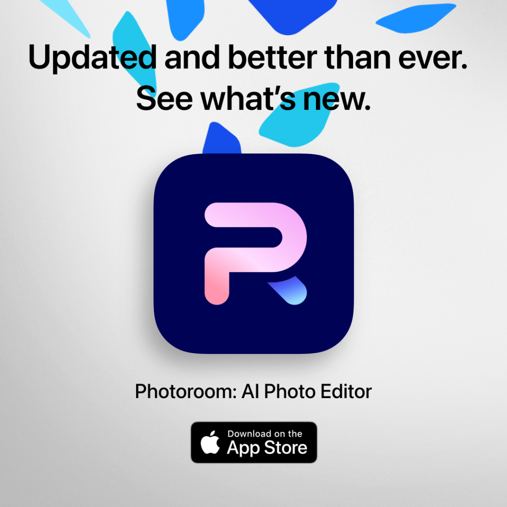 Photoroom iOS App
**Featured in Apple’s Apps We Love**
Effortlessly create, edit, and organize perfect product shots with just a few taps. It’s why thousands of creators and online sellers choose Photoroom to get their listings live 3x faster and make more sales.