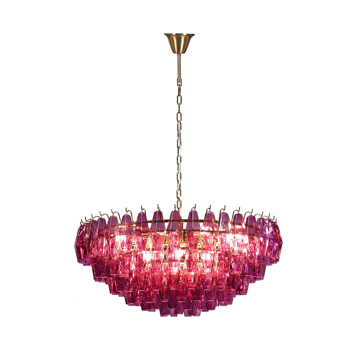 Lunaris Chandelier
Infuse dazzling style into your space with the captivating Lunaris Chandelier. This piece features delicate pink glass fragments arranged in a breathtaking, intricate formation.