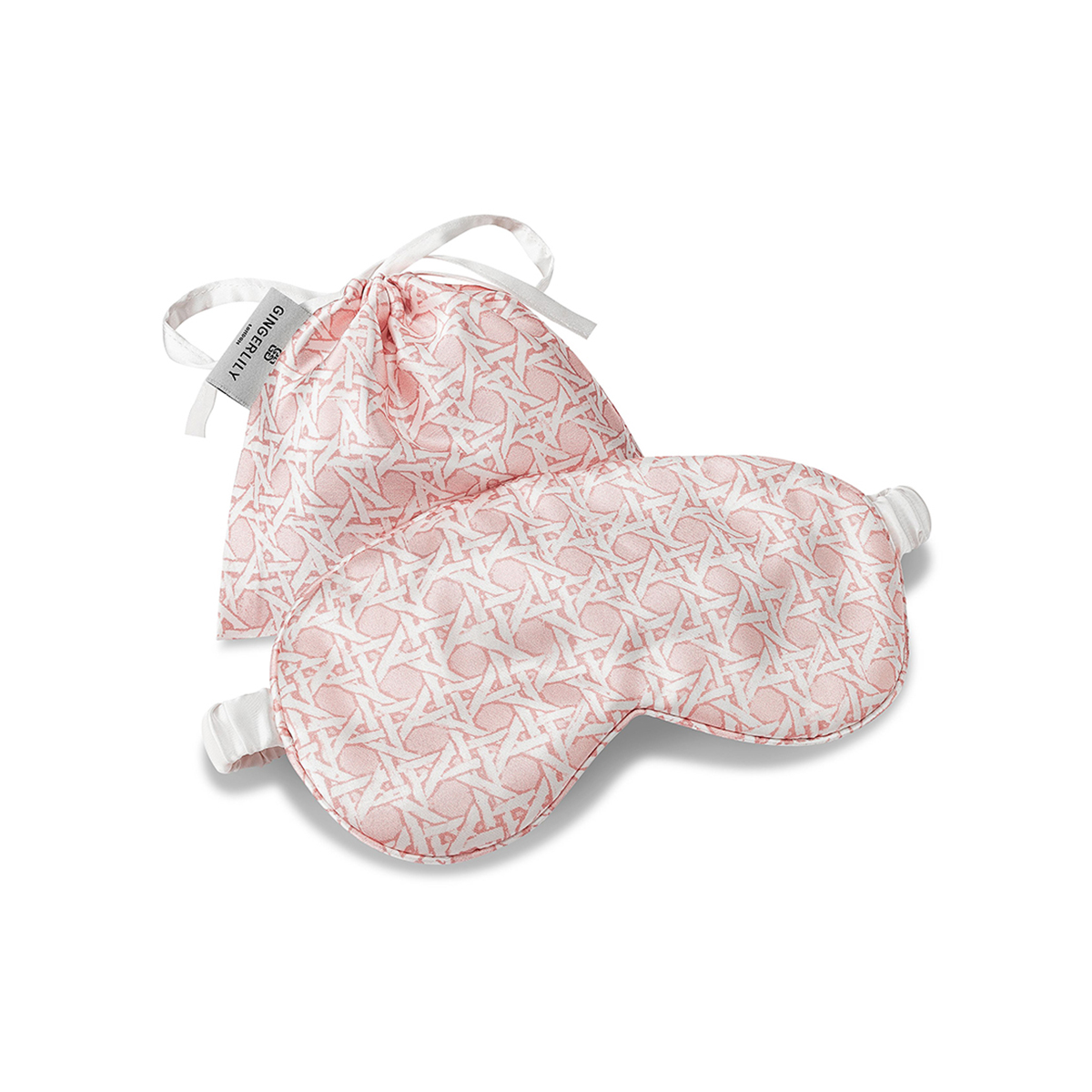 Silk Eye Mask - Rattan Pink
Sleep in the utmost luxury with the with this sumptuous soft silk eye mask by Gingerlily. This pretty pink eye mask features a gorgeous rattan design on a stylish ivory background so you can look exquisitely elegant even when you sleep. It's even complete with a beautiful silk drawstring pouch making it perfect for the bedroom or a long-haul flight to your favourite holiday destination.