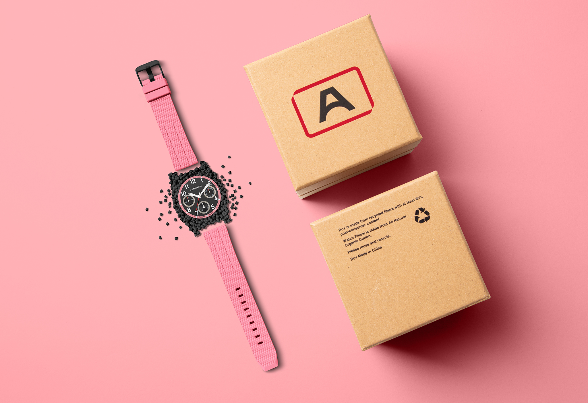Armitron's New Wave™ Watch Style - Black/Pink Wave™, 40mm