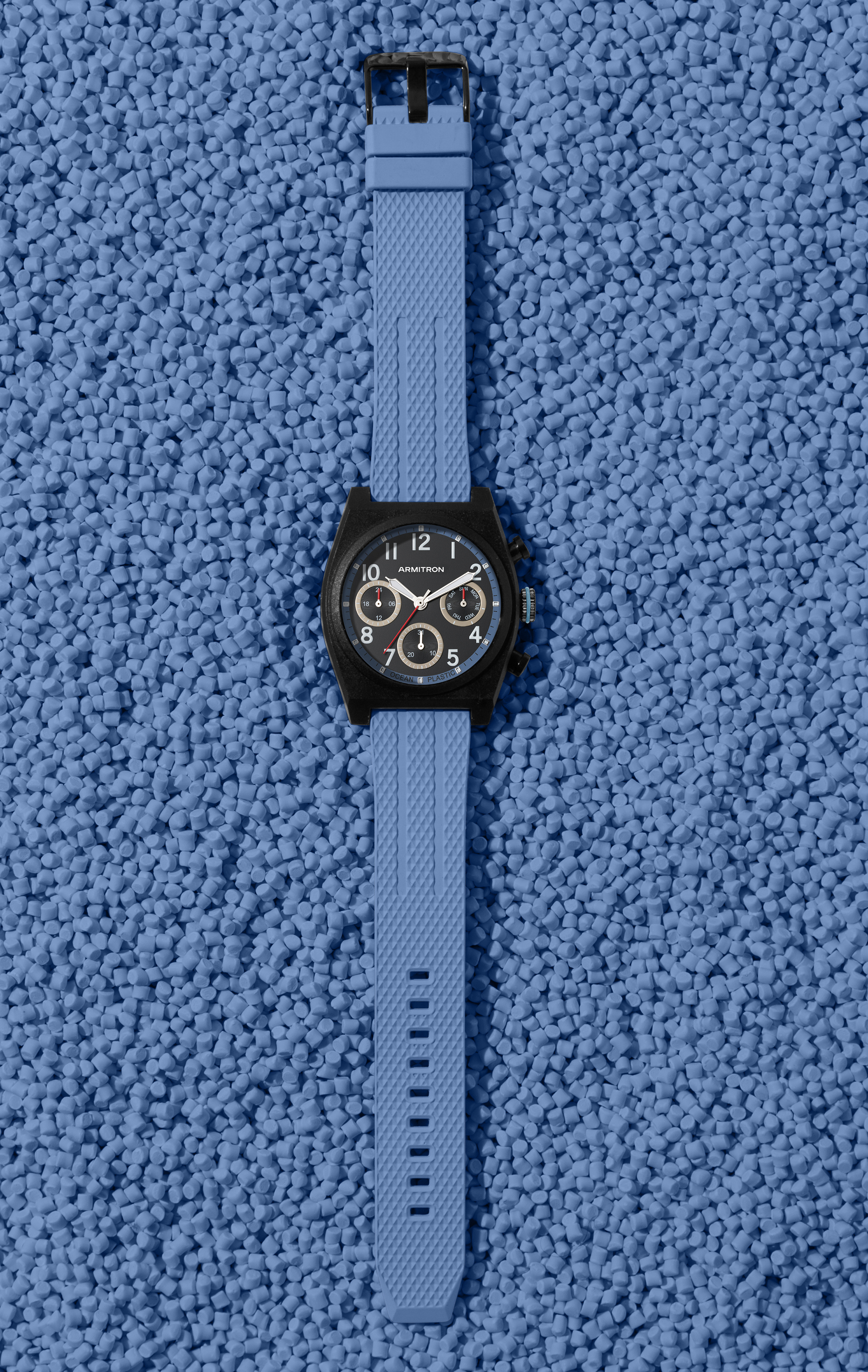 Armitron's New Wave™ Watch Style - Black/Blue Wave™, 40mm
