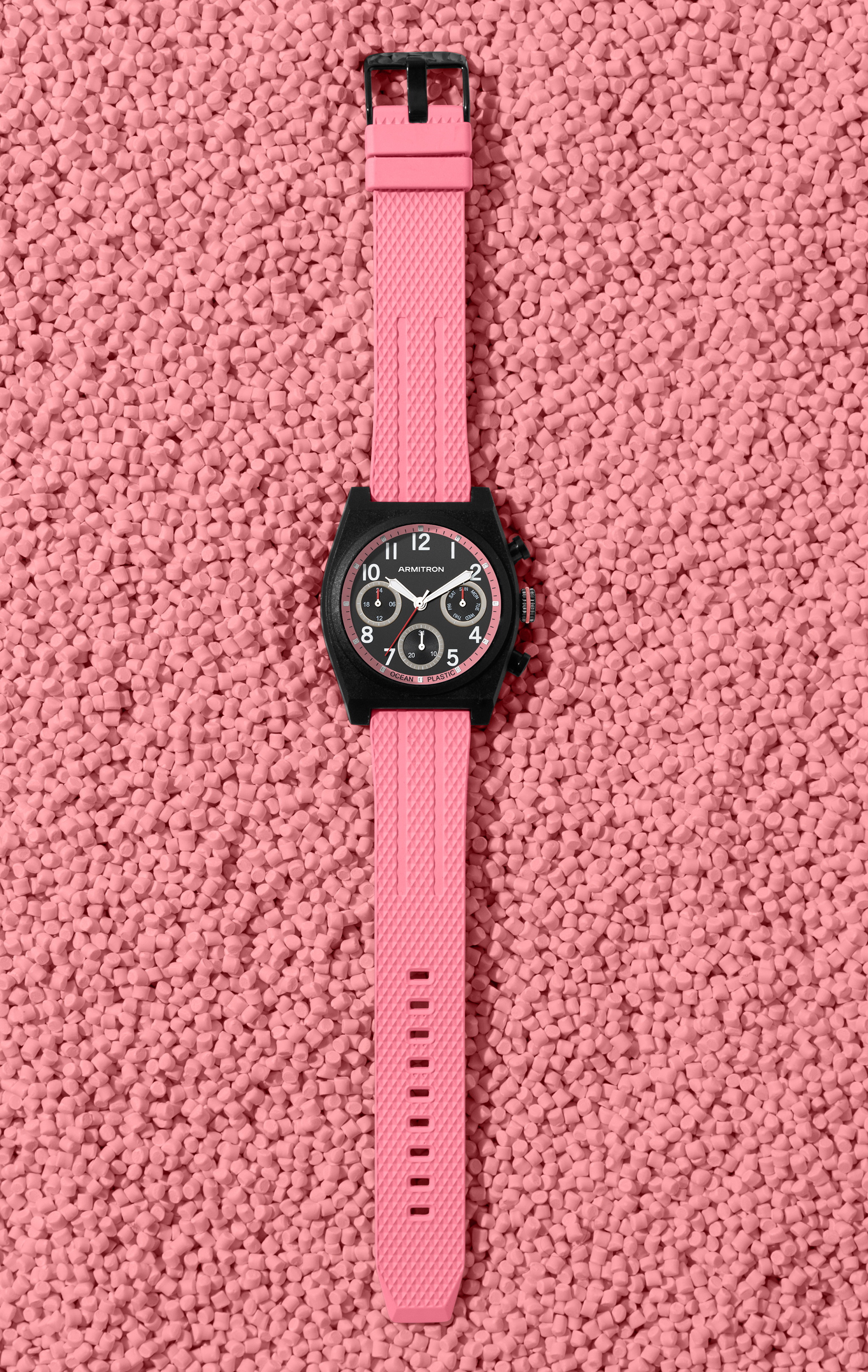 Armitron's New Wave™ Watch Style - Black/Pink Wave™, 40mm