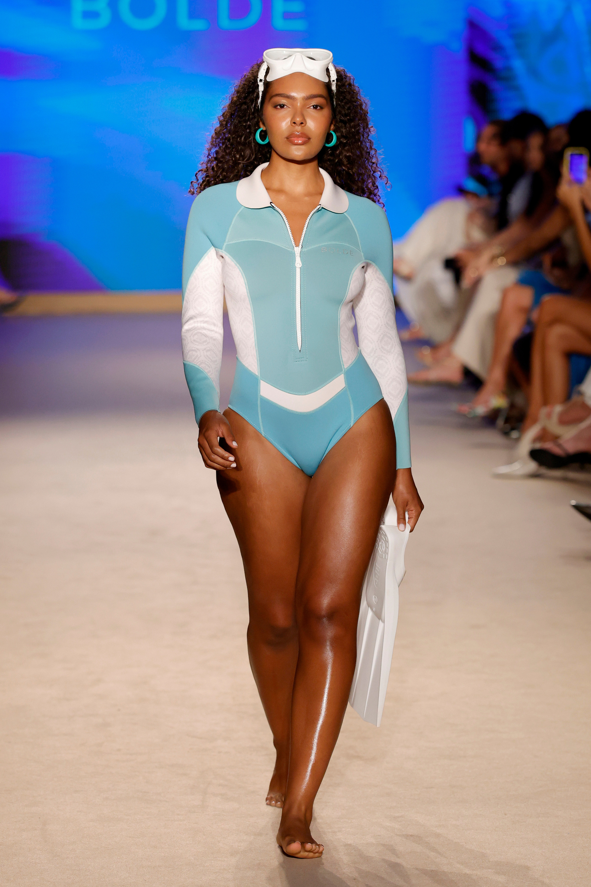 MIAMI BEACH, FLORIDA - JUNE 01: A model walks the runway for BOLDE Swimwear during Paraiso Miami Swim Week 2025 at The Paraiso Tent on June 01, 2025 in Miami Beach, Florida. (Photo by Frazer Harrison/Getty Images for Spotlight featuring Aventura Swimwear, BOLDE, Mariella Swimwear)