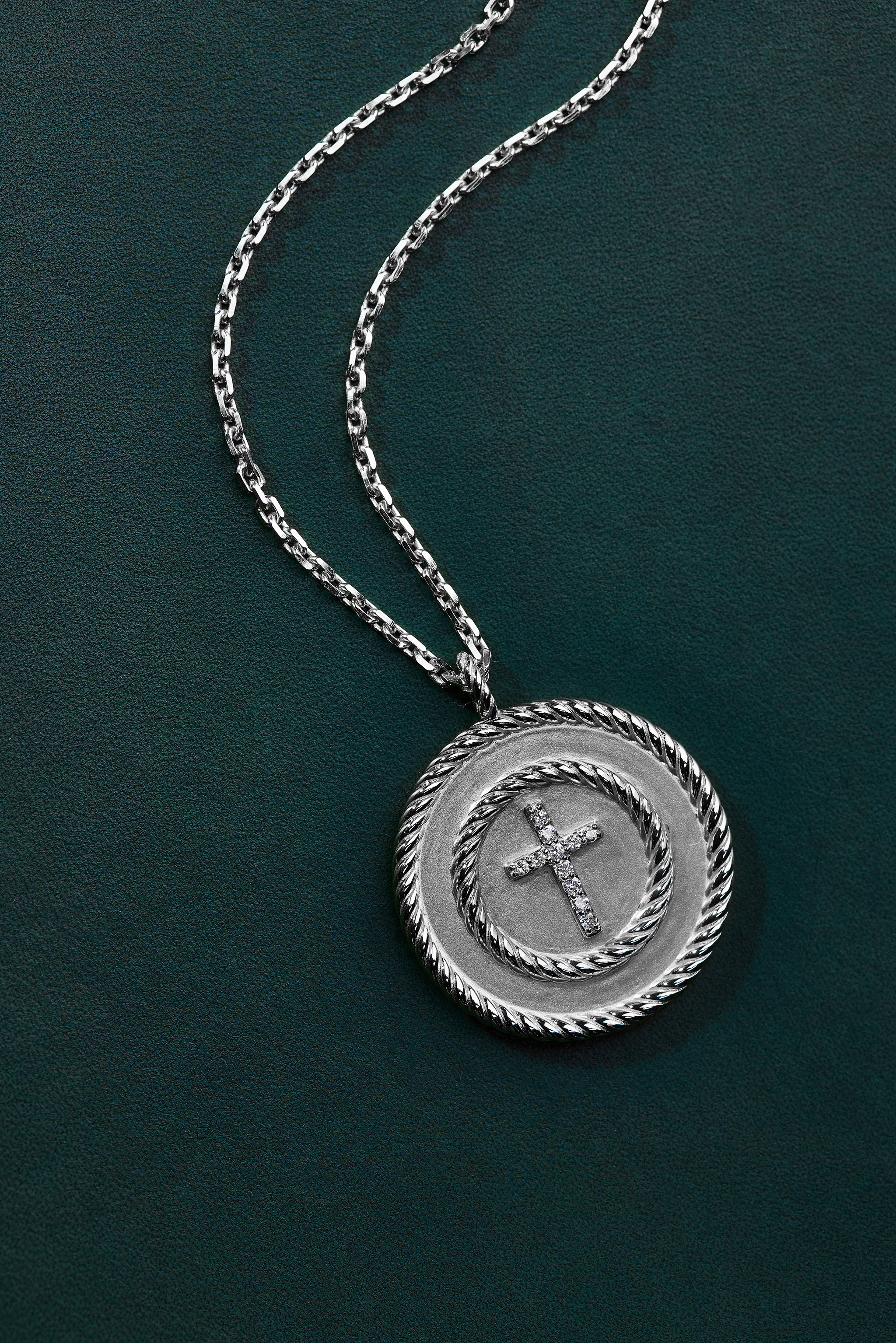 Holy Spiral, Cross Pendant in Sterling Silver
Photography by Ben Pigao, courtesy of Bible Club