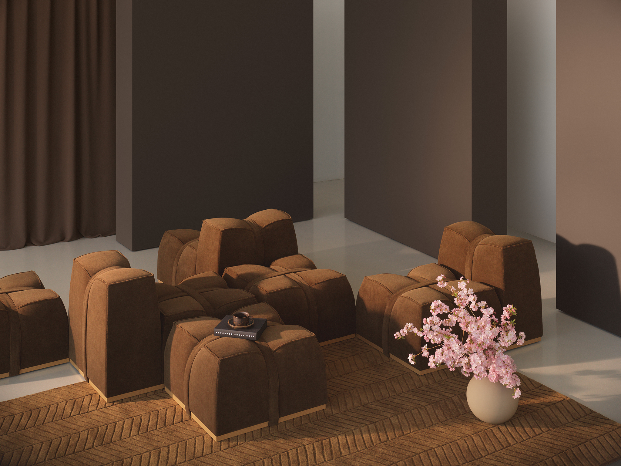 Cargo Modular Seating (Brown) by Mizetto