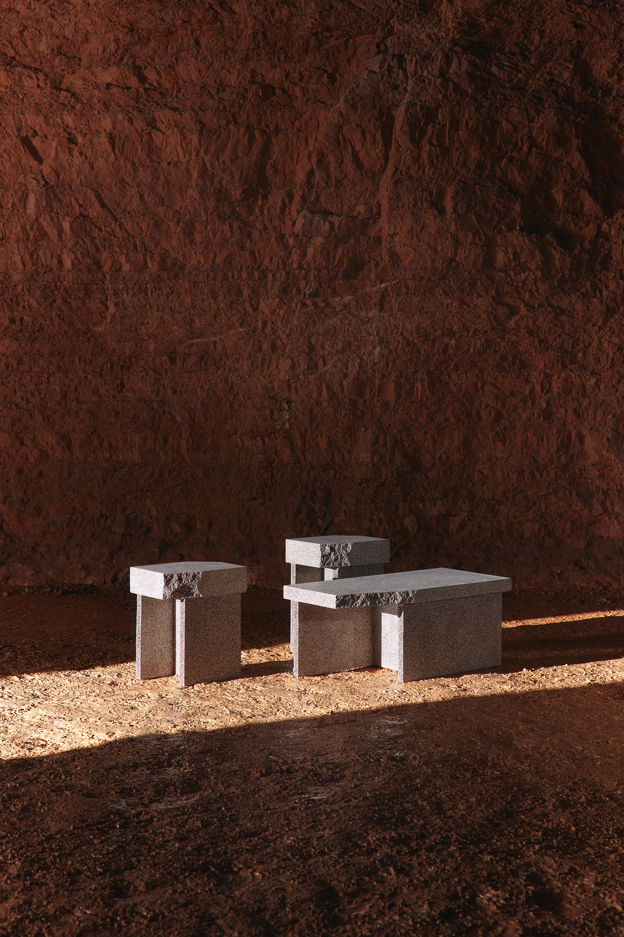 Fogia and Monica Förster Unveil New Table System Made in Groundbreaking New Marble Waste Material. (Photography by Stefano Bellamoli | @stefano_bellamoli, courtesy of Fogia.)