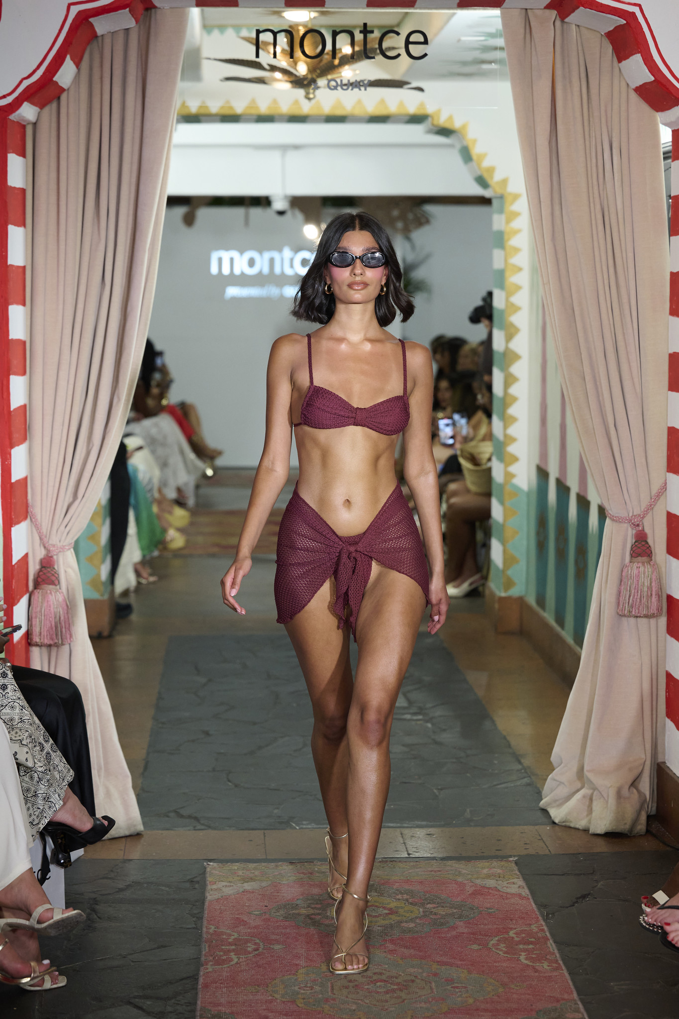 A model walks down the runway at the Montce Fashion Show.
