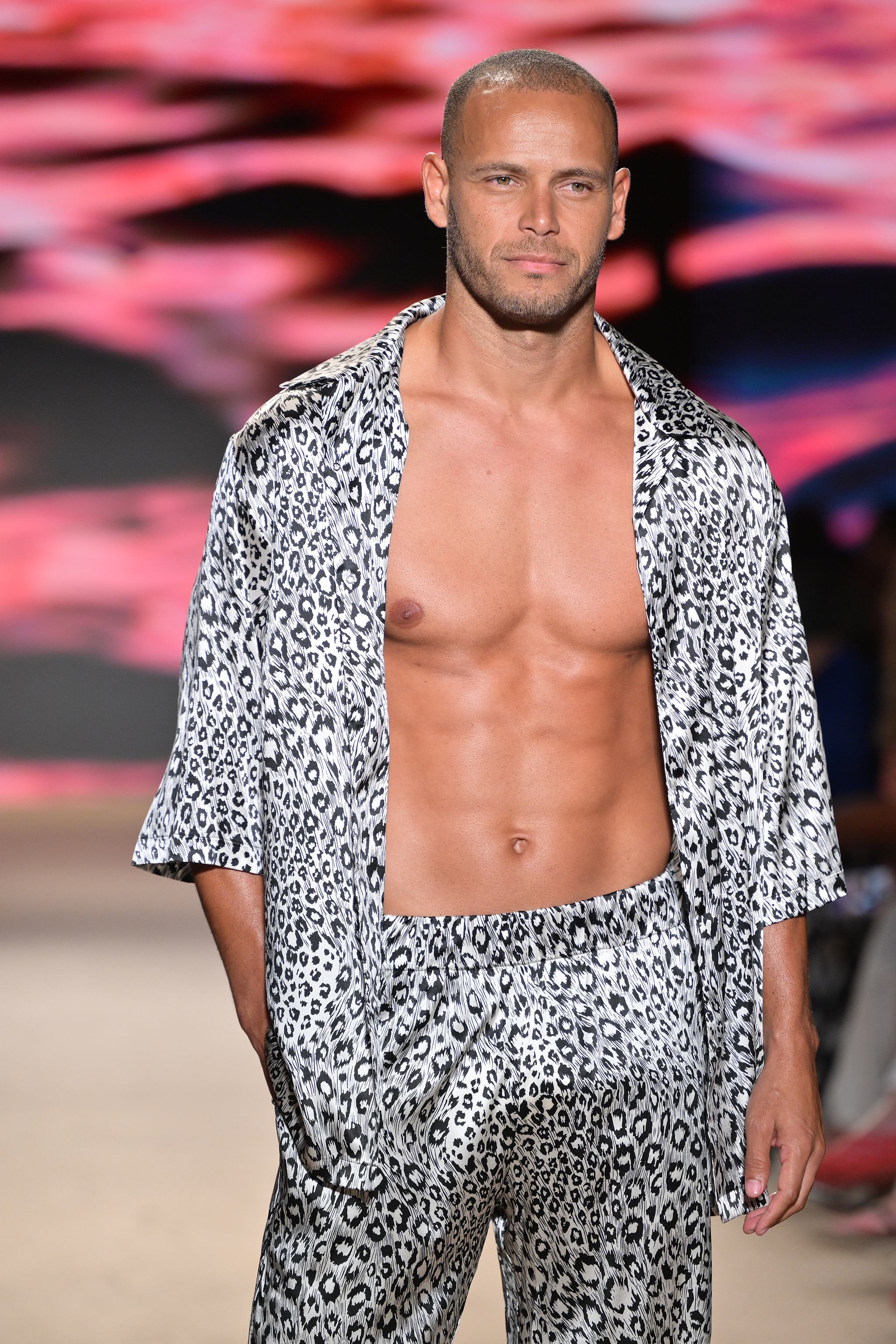 A model walks down the runway at the SHAN Fashion Show.