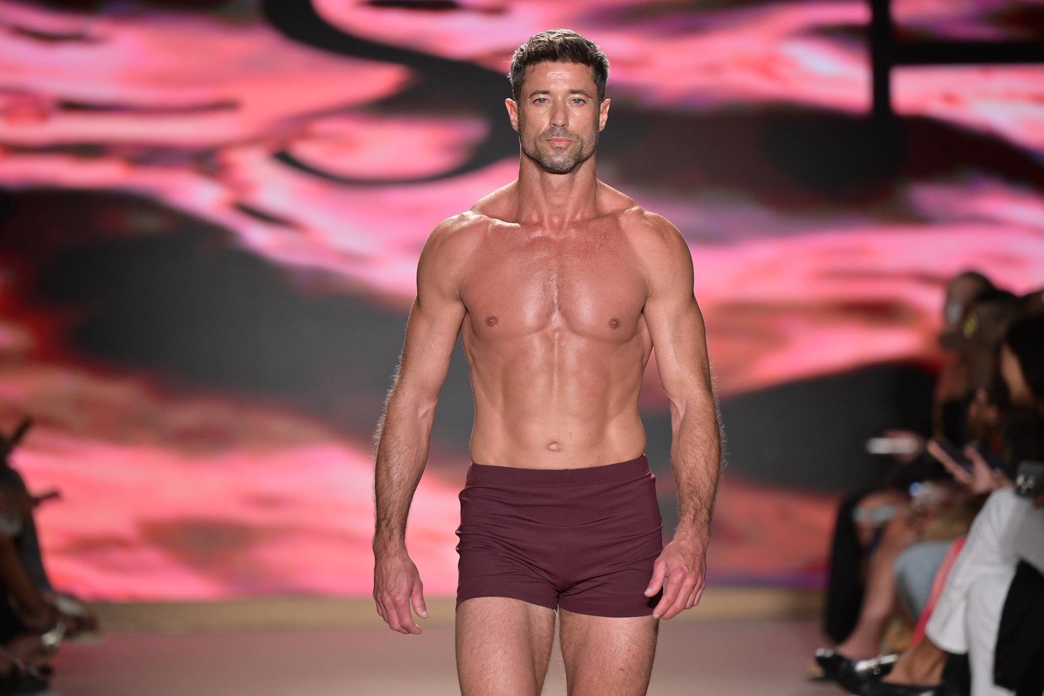 A model walks down the runway at the SHAN Fashion Show.