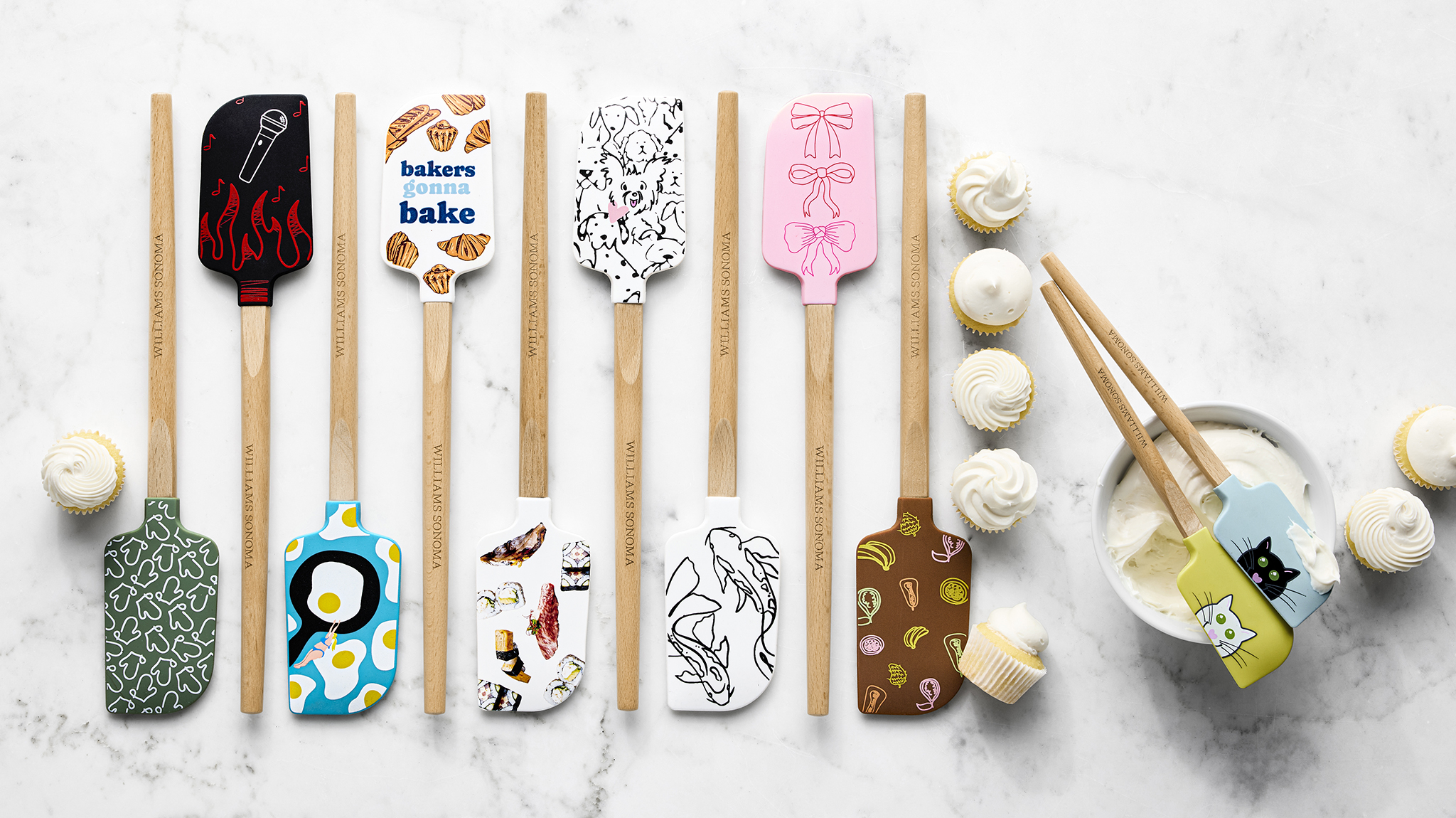 Williams Sonoma x No Kid Hungry® Tools for Change Spatulas with Wood Handles