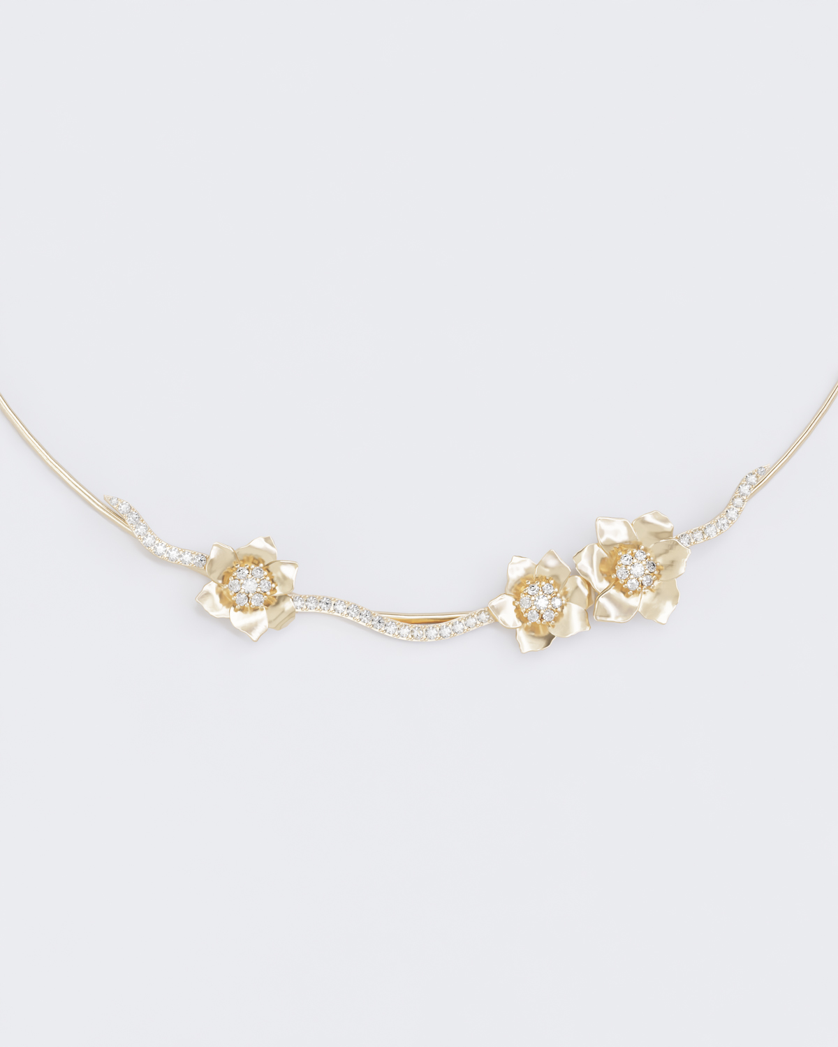 Gold Necklace Anemone