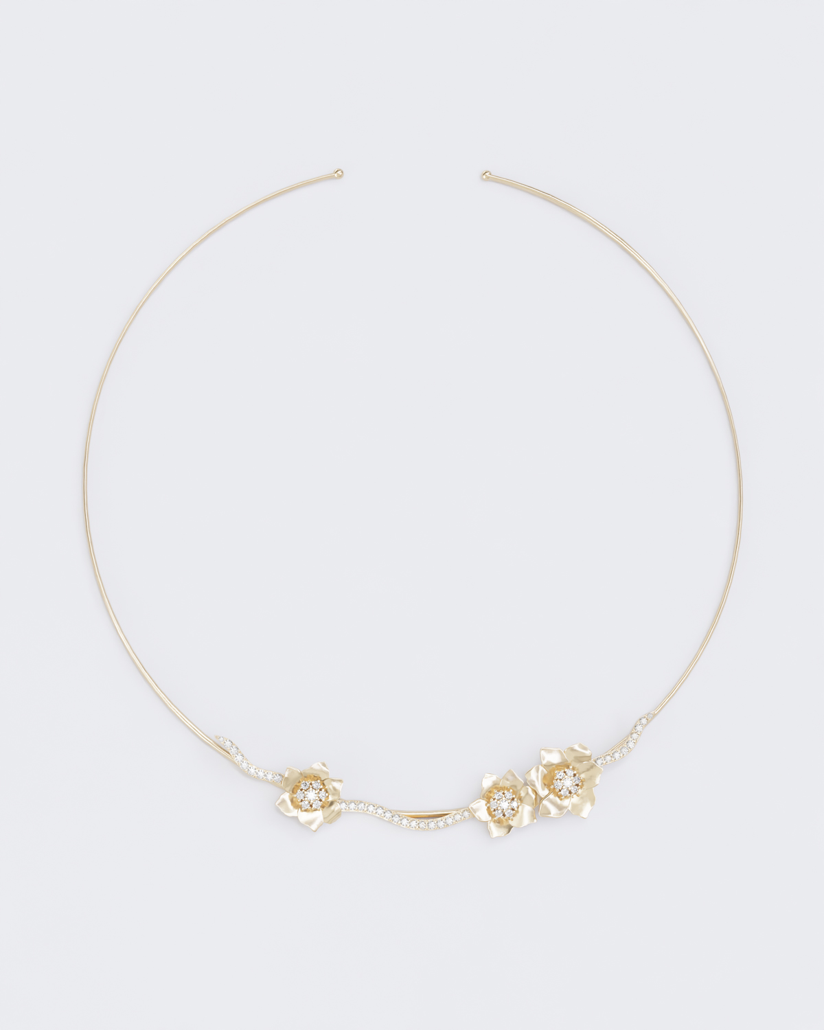 Gold Necklace Anemone