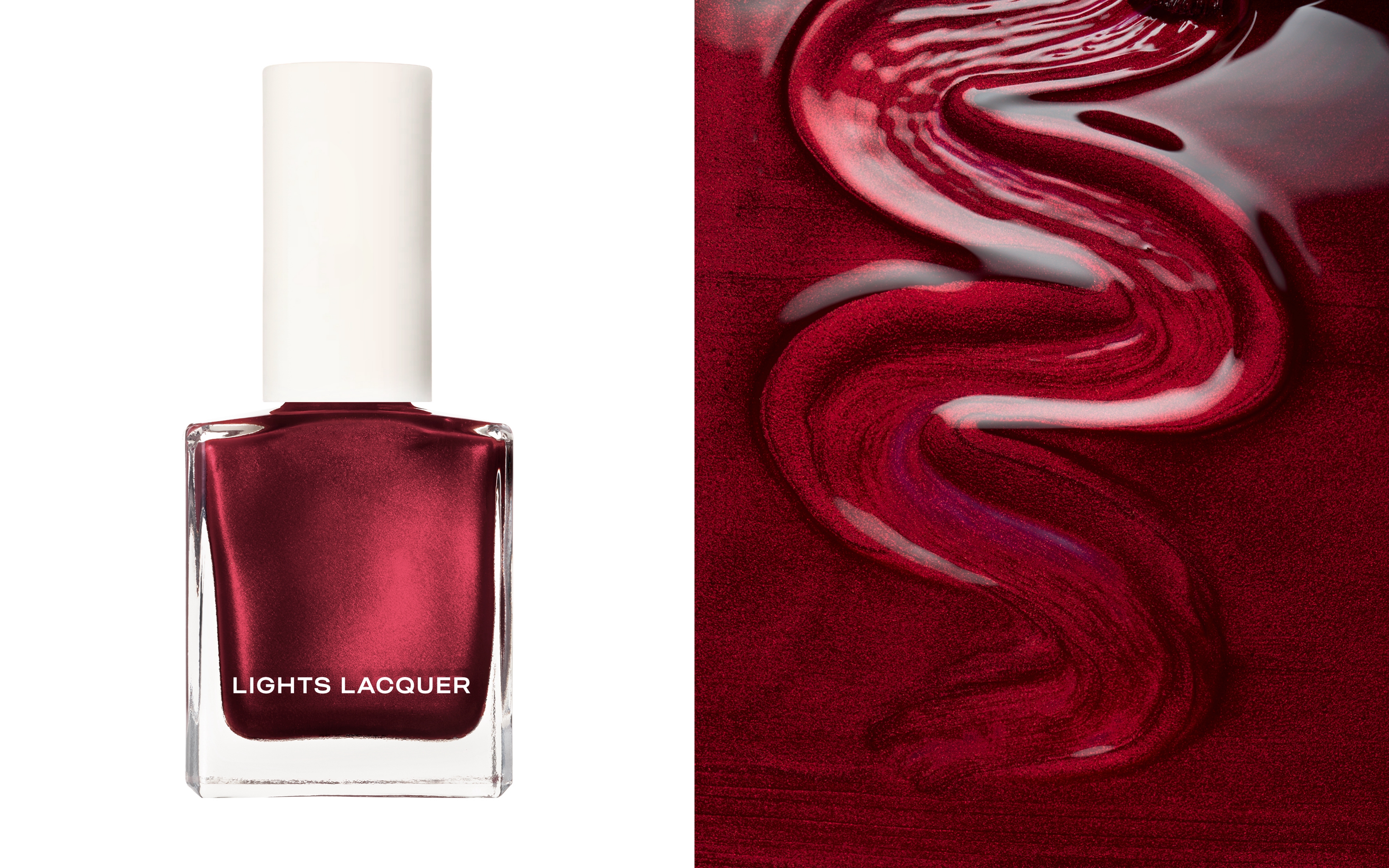 đź’‹ Knotty - A deep ruby red polish with a velvet finish.