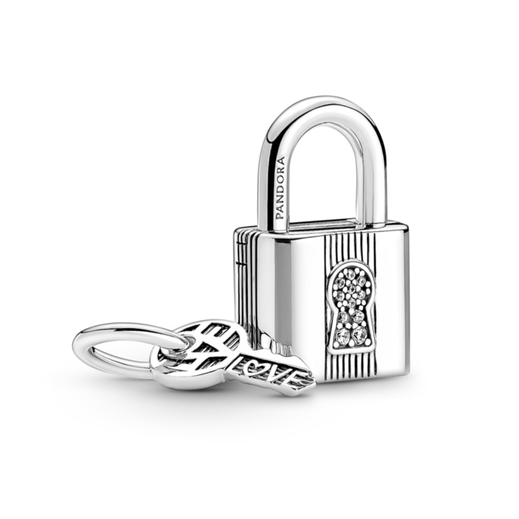 Pandora Padlock and Key Dangle Charm
Sterling Silver