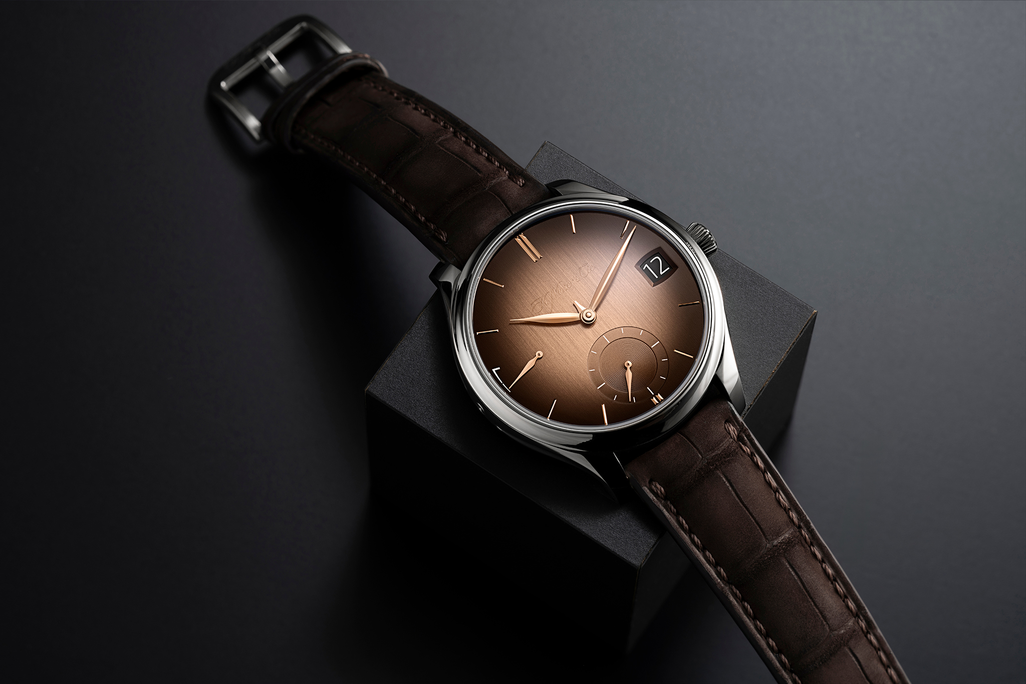 H. Moser's Endeavour Perpetual Calendar Smoked Salmon