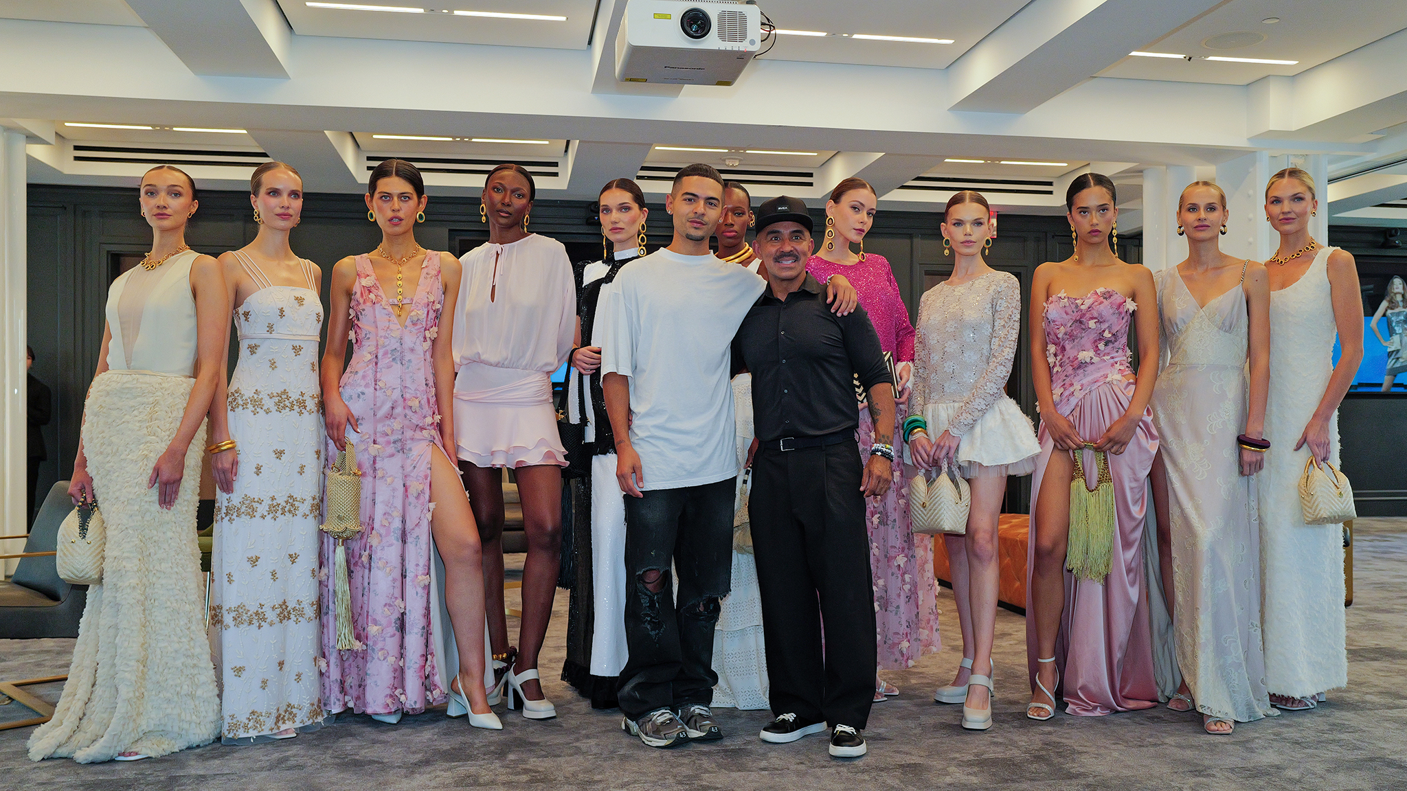 NEW YORK, NY – SEPTEMBER 11, 2025  - Aldo Araujo @aldoaraujo and Raúl Peñaranda with the models at theSpring/Summer 2026 “Bloom” presentation. 
Photo by Chia-Ta Tsai– @ct_tsai