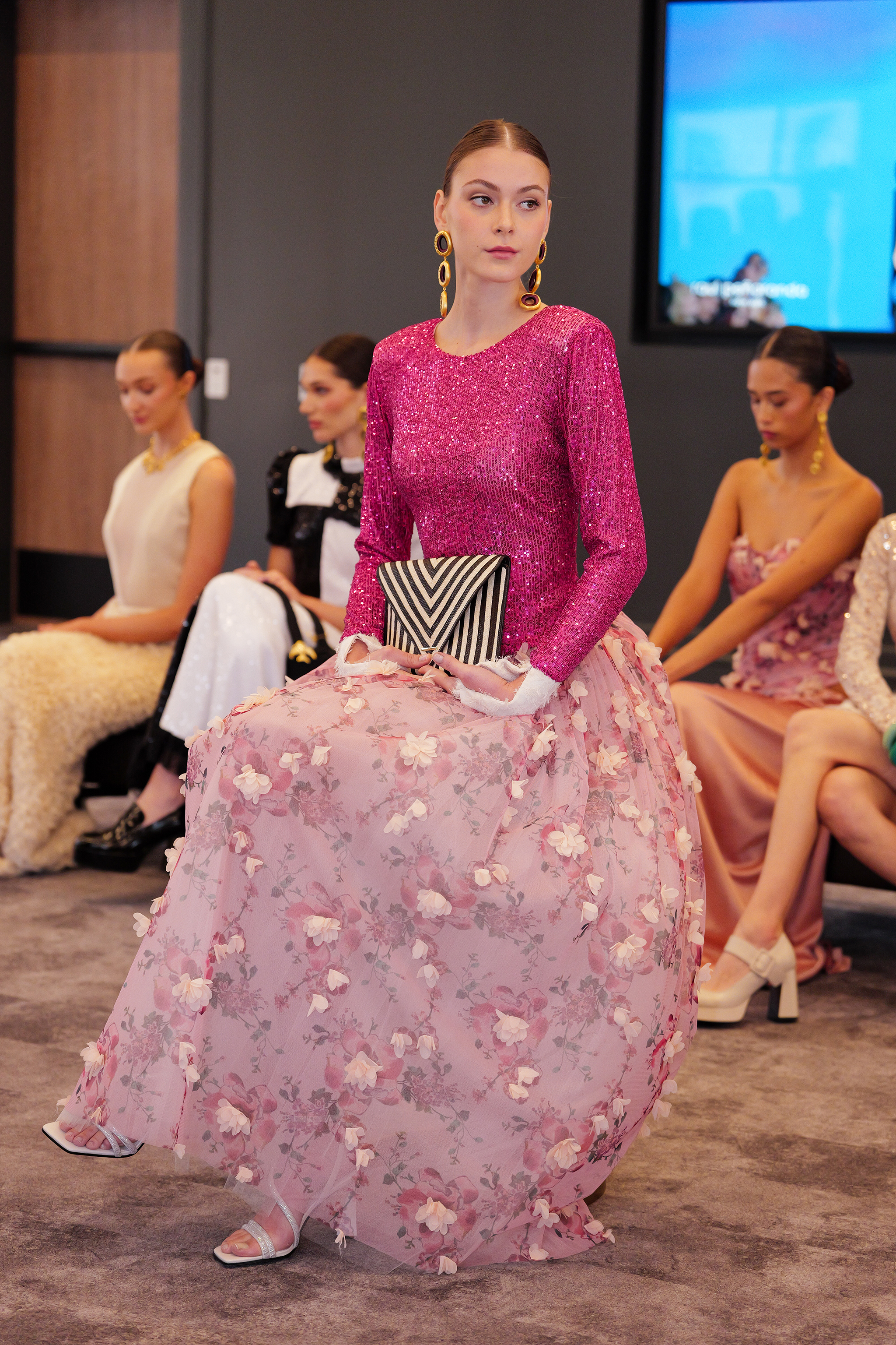 NEW YORK, NY – SEPTEMBER 11, 2025  - Raúl Peñaranda's Spring/Summer 2026 “Bloom” was presented on the CFDA official New York Fashion Week calendar at Studio 45 Rockefeller Plaza, 27th Floor, featuring models in his latest designs and welcoming industry guests.