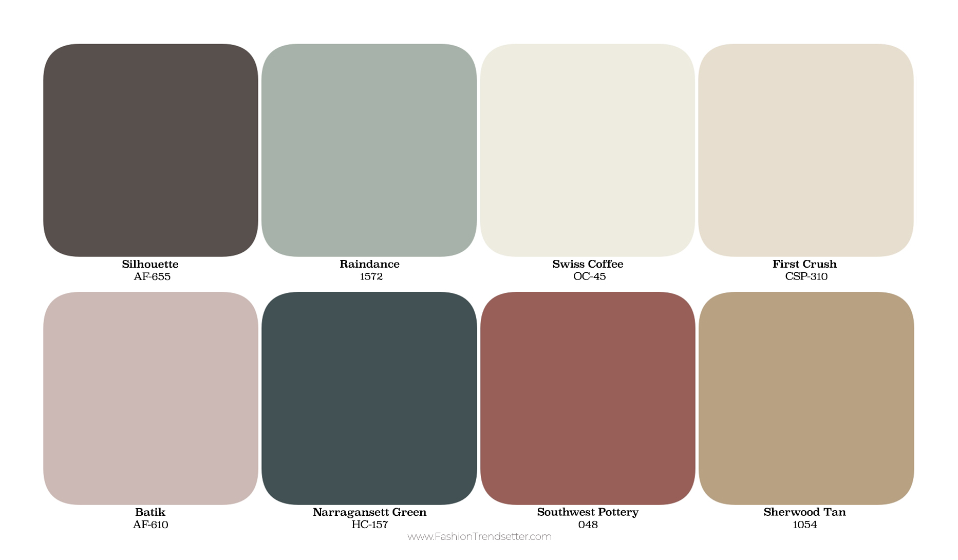 Trendsetter Fashion Santa Maria 2026.Benjamin Moore Color of the Year 2026: Silhouette AF-655 - Fashion ...