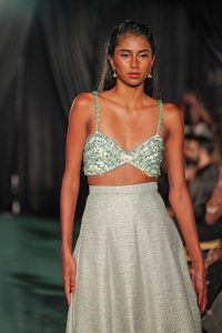 October 15, 2025, New York – Harleen Kaur's Fall 2026 Bridal & Evening Collection Runway Show During New York Bridal Fashion Week.