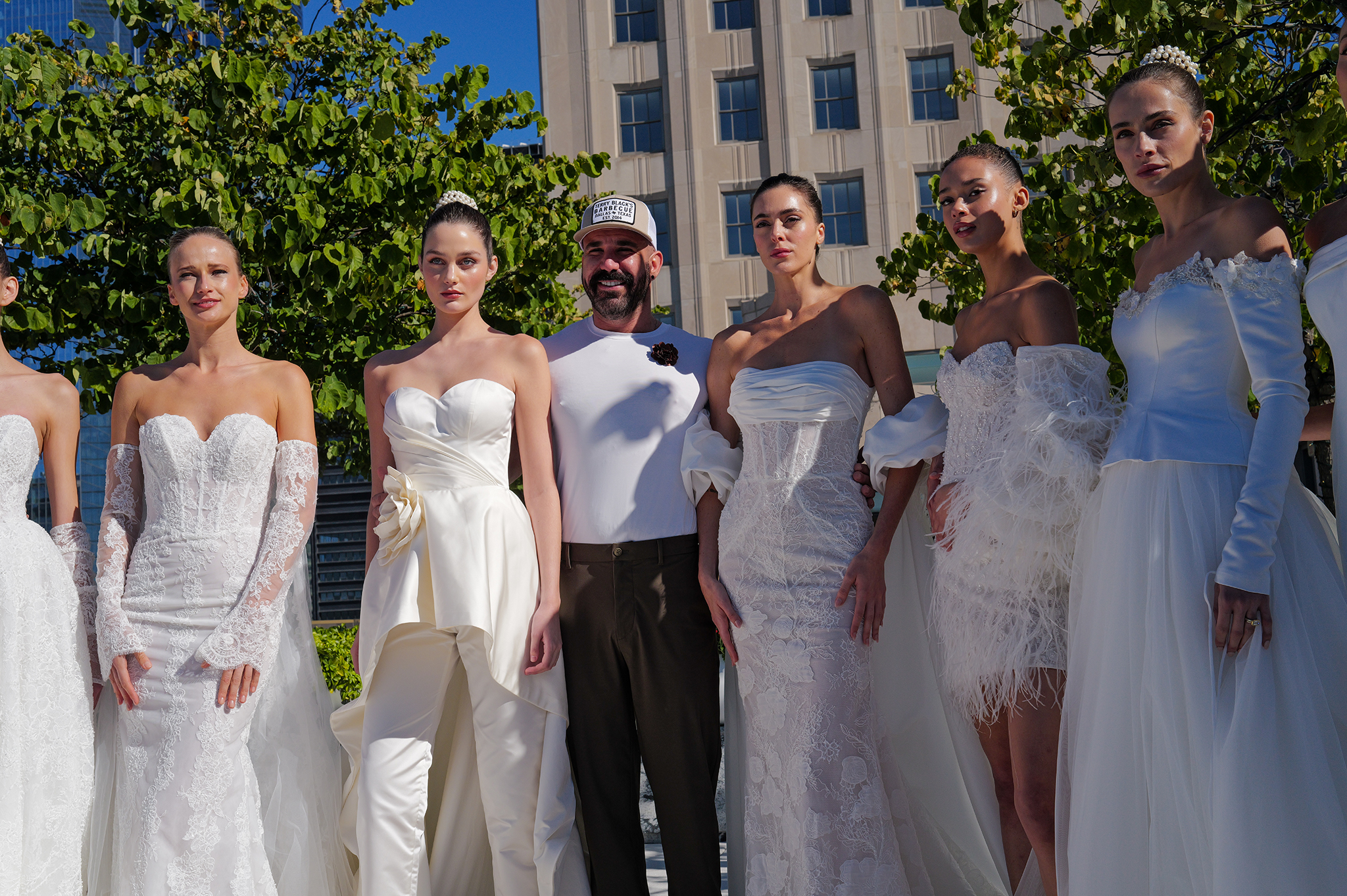 Idan Cohen Presents Fall 2026 Collection in New York City at New York Bridal Fashion Week on October 16th, 2025 at 10AM. Idan takes his final walk with his models after the debut. Photo by Chia-Ta Tsai @ct_tsai on assignment for Paris Runway Official @parisrunwayofficial