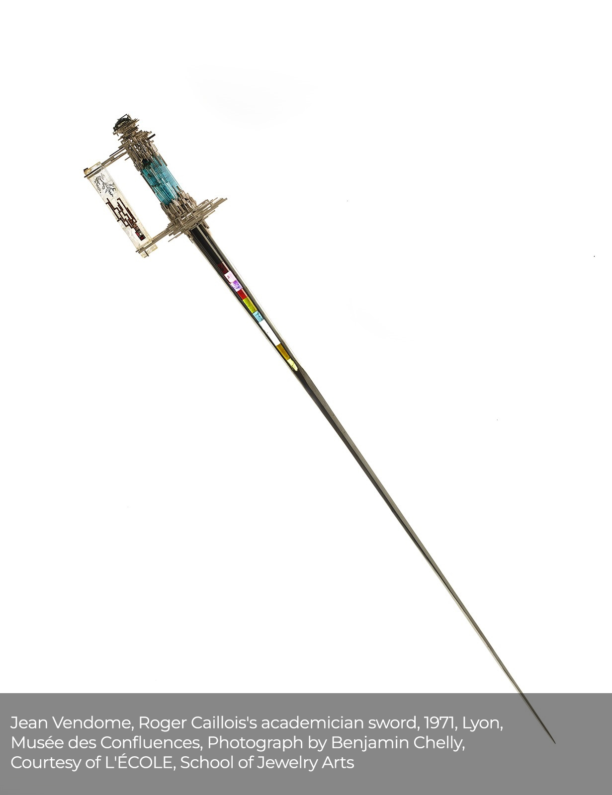 Jean Vendome, Roger Caillois's academician sword, 1971, Lyon, Musée des Confluences, Photo © Benjamin Chelly, , courtesy of L'ÉCOLE, School of Jewelry Arts