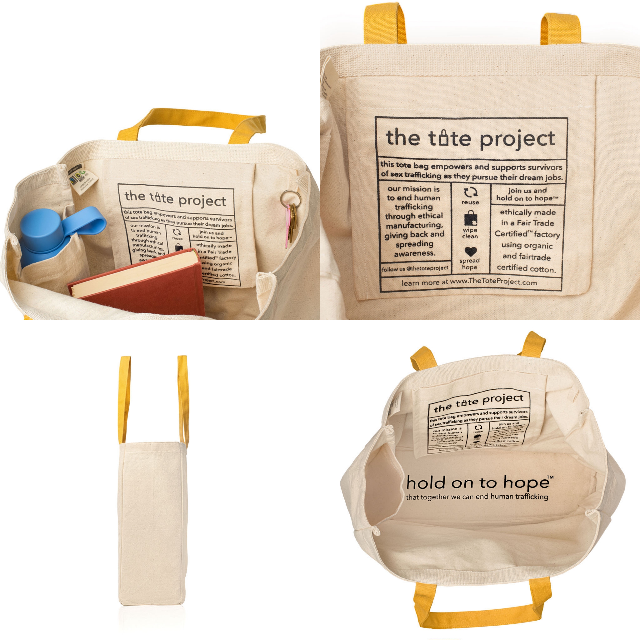 Mustard Handle Totes - Totes by The Tote Project