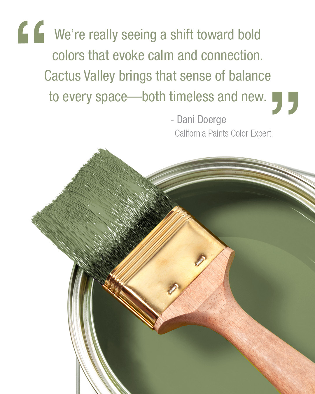 California Paints 2026 Color of the Year: Cactus Valley (0752). Image courtesy of California Paints.