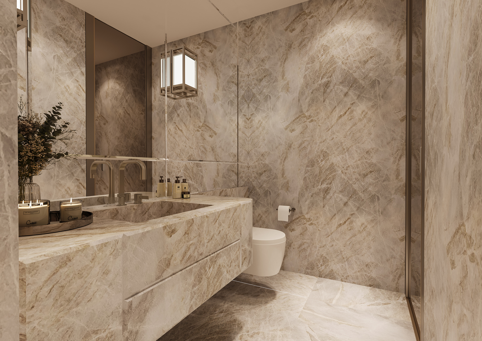 GCC Casa Milano Shenzhen Designed by The One Atelier - Armani Powder Room