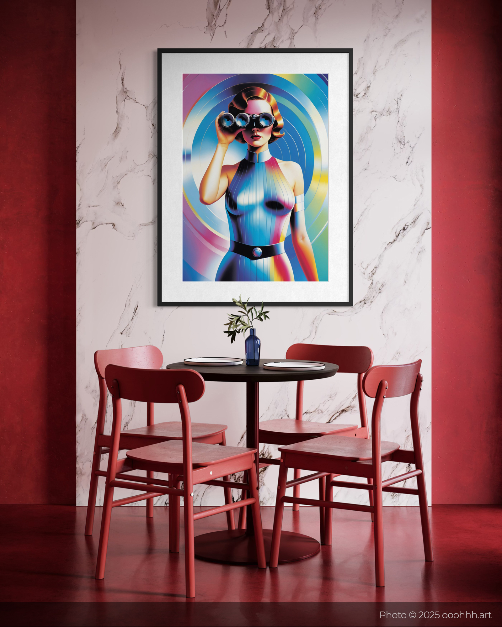 I See You – III, Retro Futuristic Pop Art Print (Limited Edition) by ooohhh.art