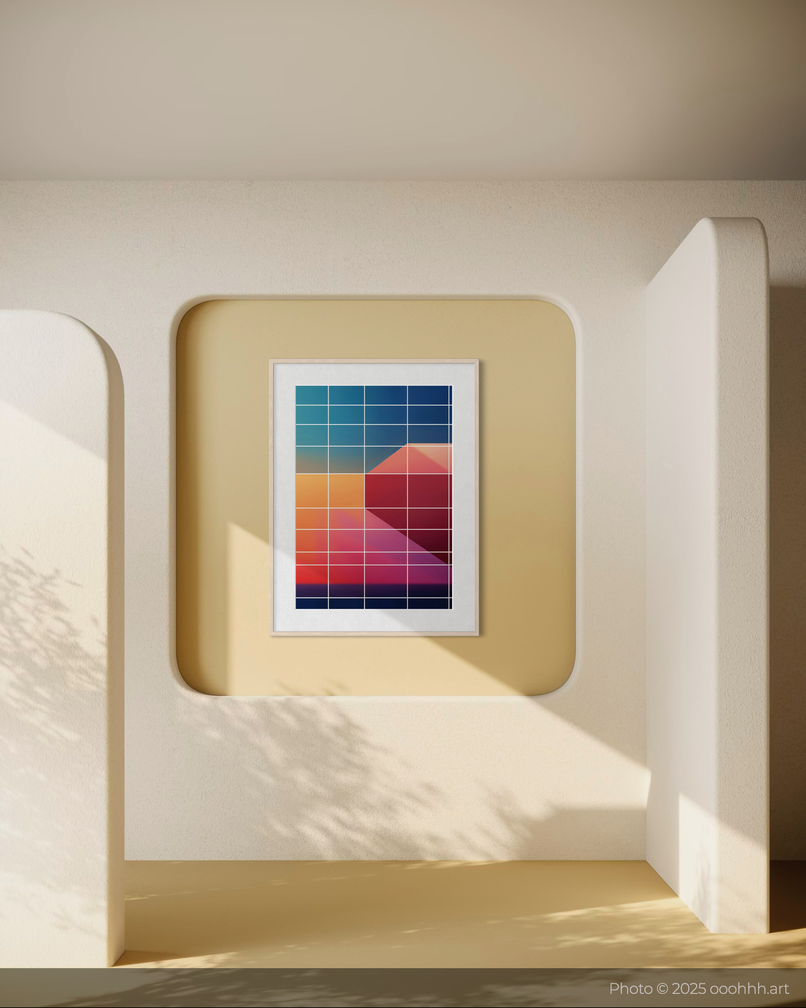 Gradient Architect I, Geometric Gradient Fine Art Print (Limited Edition) by ooohhh.art