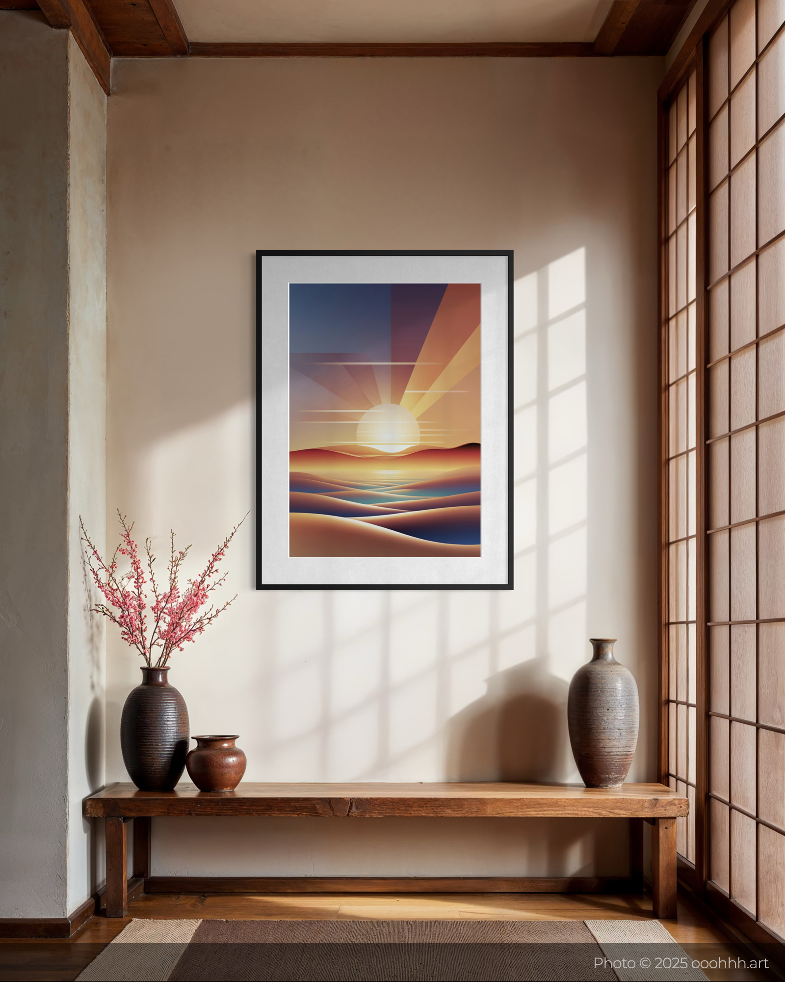 Sun Set in the Sun Set III, Abstract Minimalist Sunset Wall Art (Limited Edition) by ooohhh.art
