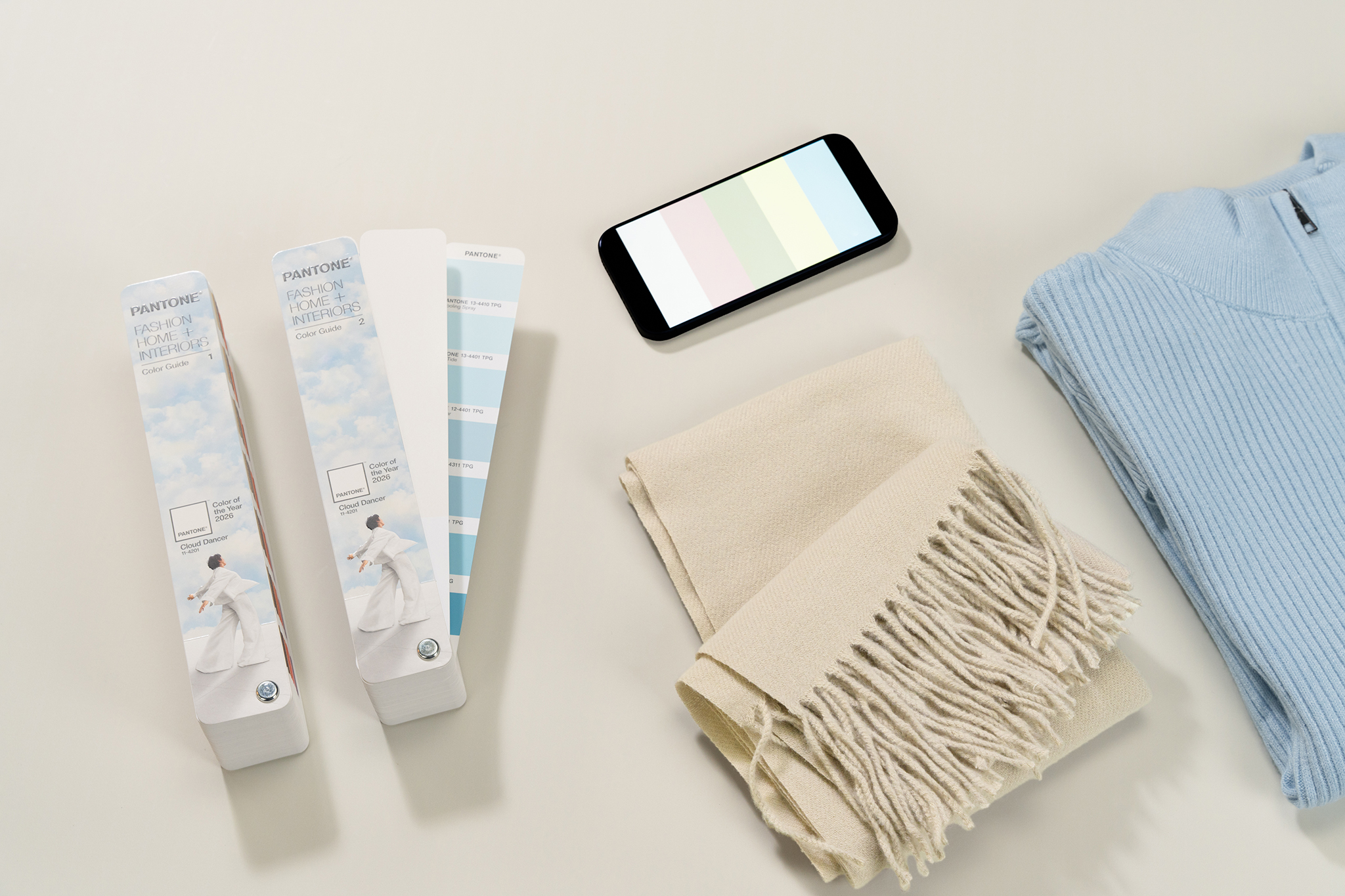 Pantone Color of the Year 2026: PANTONE 11-4201 Cloud Dancer FHI Guide Usage
Photo by The Development, courtesy of PANTONE®