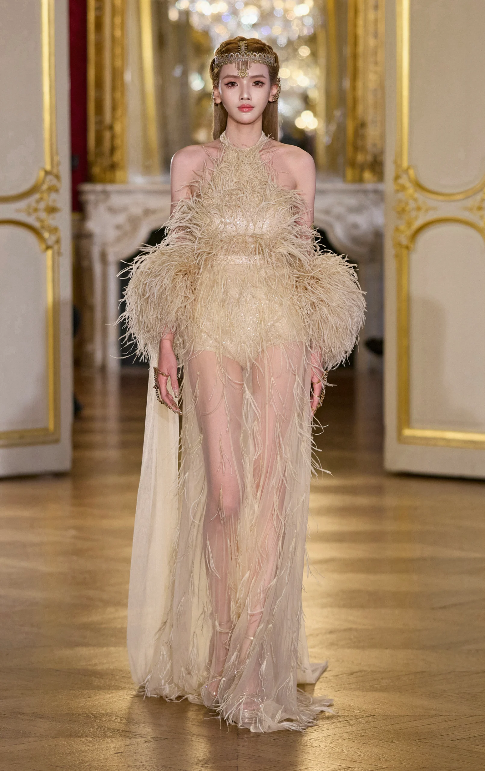 esigner Vivian Lee at the Elephant Princess Spring/Summer 2026 Collection: Wings of Ganesha, Runway Finale Photography by Luca Tombolini @lucatombolini