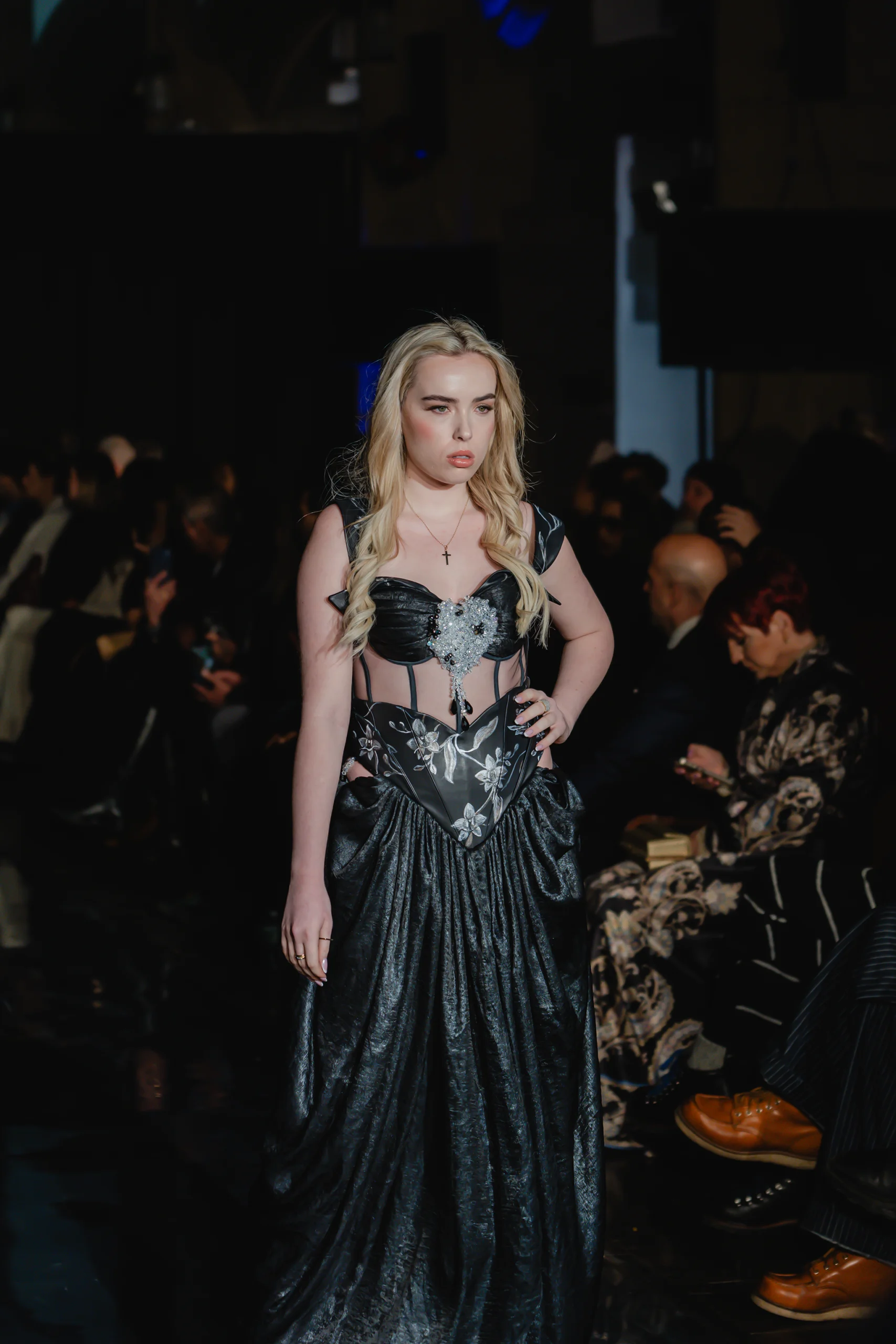 Model Olivia Gear @oliviagearr walking for Minerva Paris @minerva__paris Photo by Christian Mercado Photography @christianmercadophotography