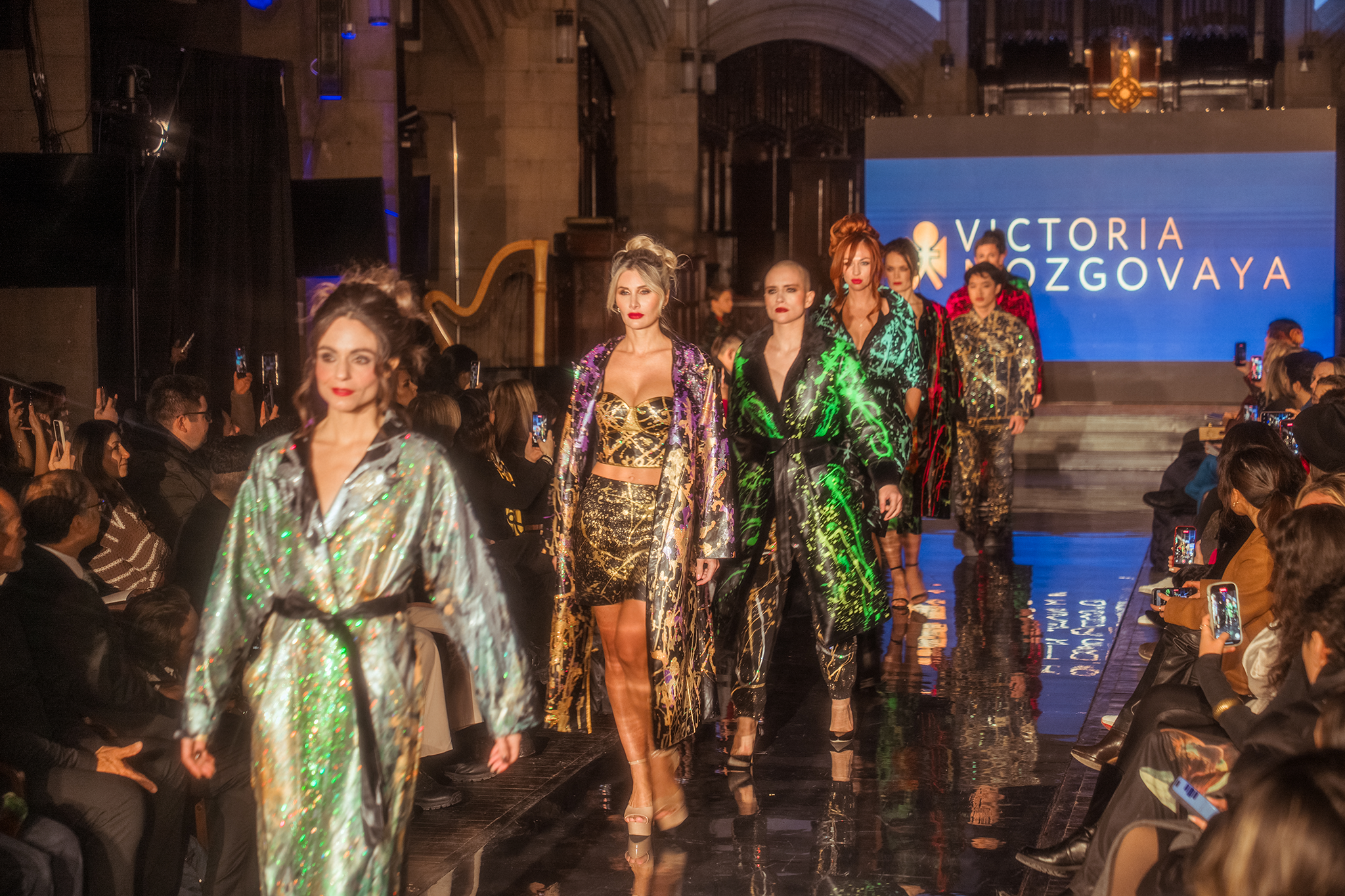 Model Xenye @xenye and NYC models walking for Victoria Mozgovaya @victoriamozgovaya_brand Photo by Leo the Visualist @leo_thevisualist