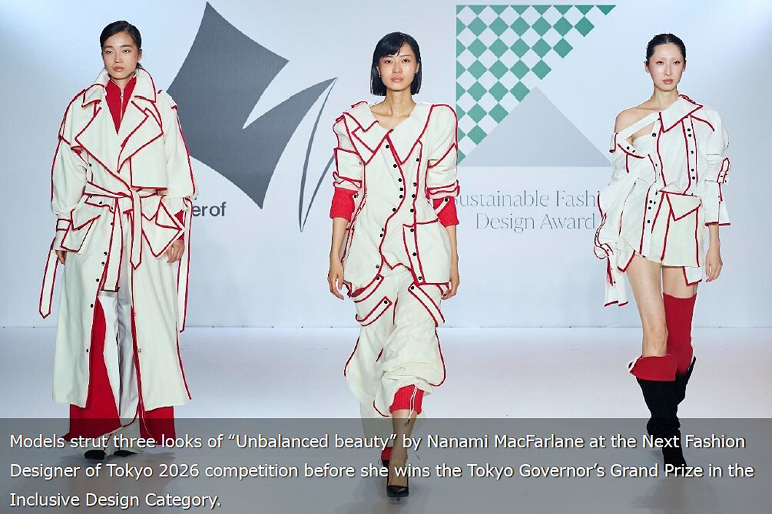 Unbalanced beauty by Nanami MacFarlane at the Next Fashion Designer of Tokyo 2026 competition