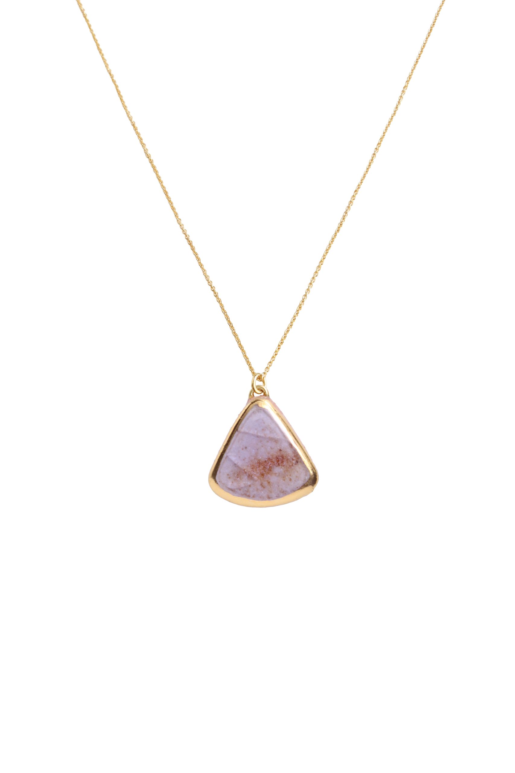Dawn Teardrop Pendant - Ceramic, Glass & Gold