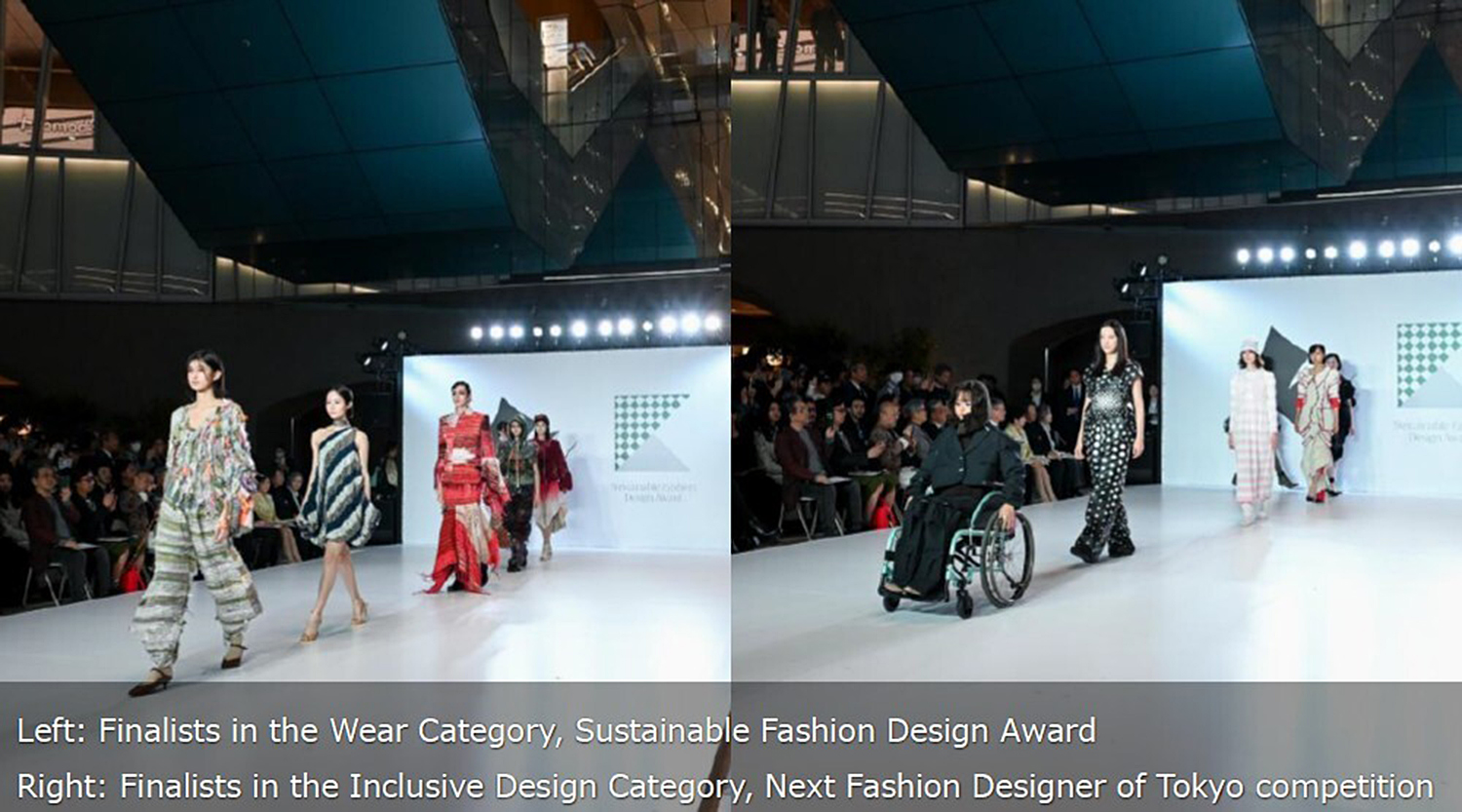 Left: Finalists in the Wear Category, SFDA, Right: Finalists in the Inclusive Design Category, NFDT